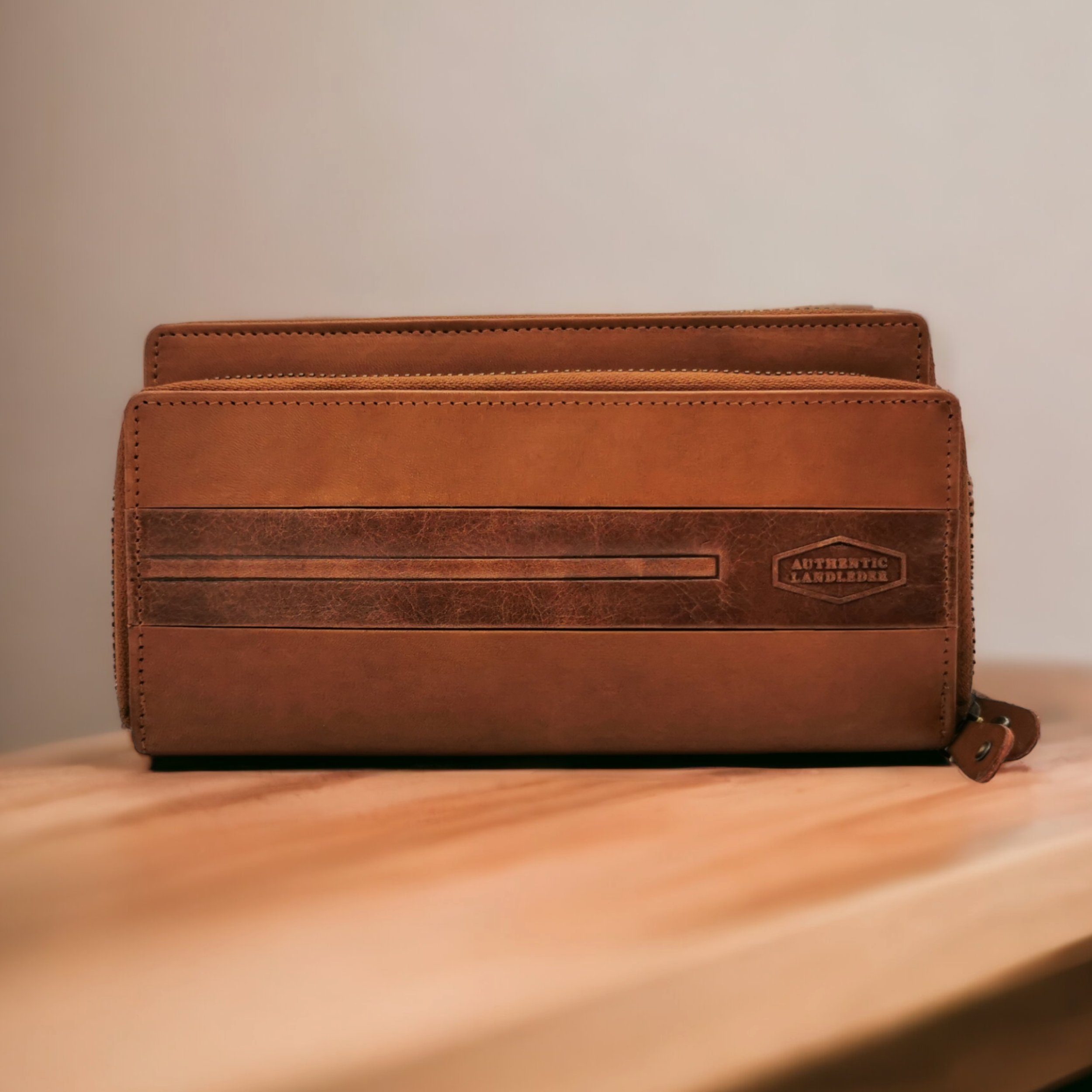 Landleder Geldbörse Langbörse mit Handyfach Premium, edles Büffelleder geöl günstig online kaufen