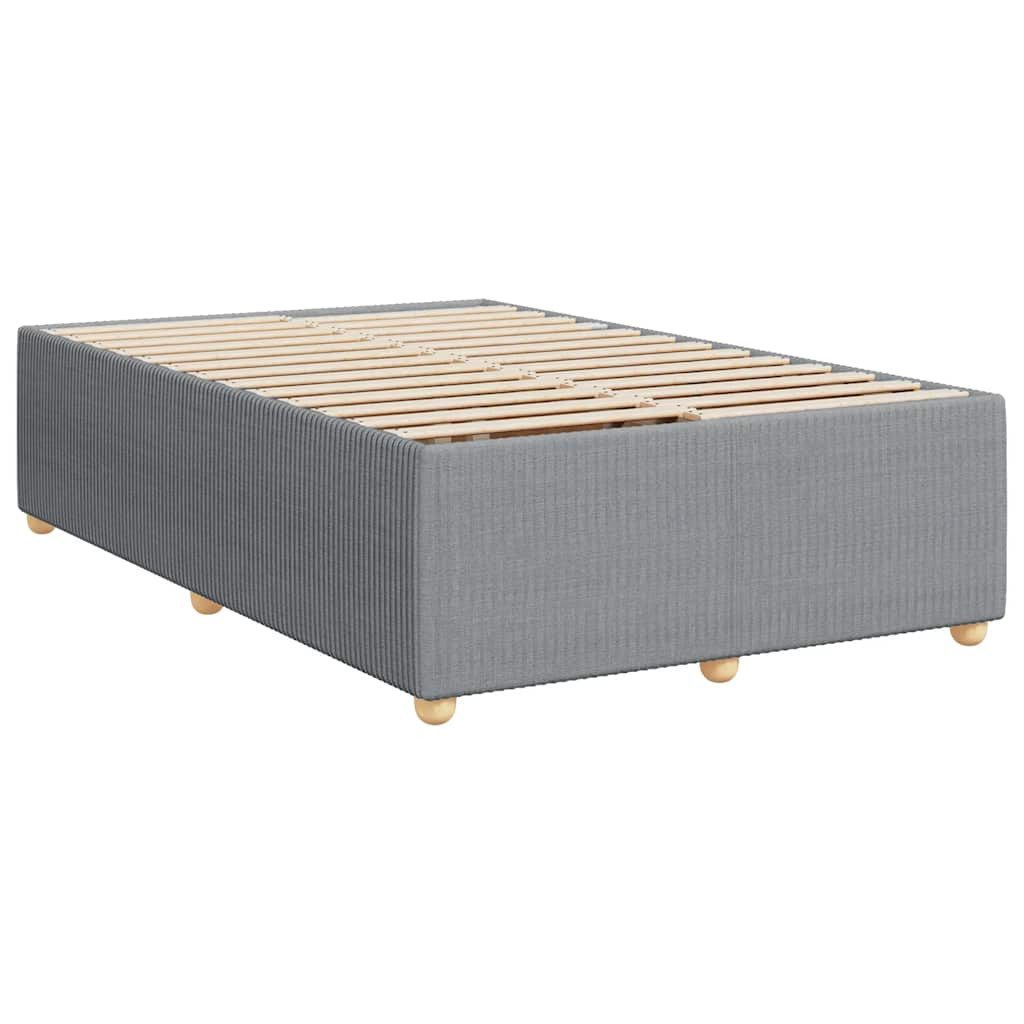 vidaXL Bett Bettgestell ohne Matratze Hellgrau 120x200 cm Stoff
