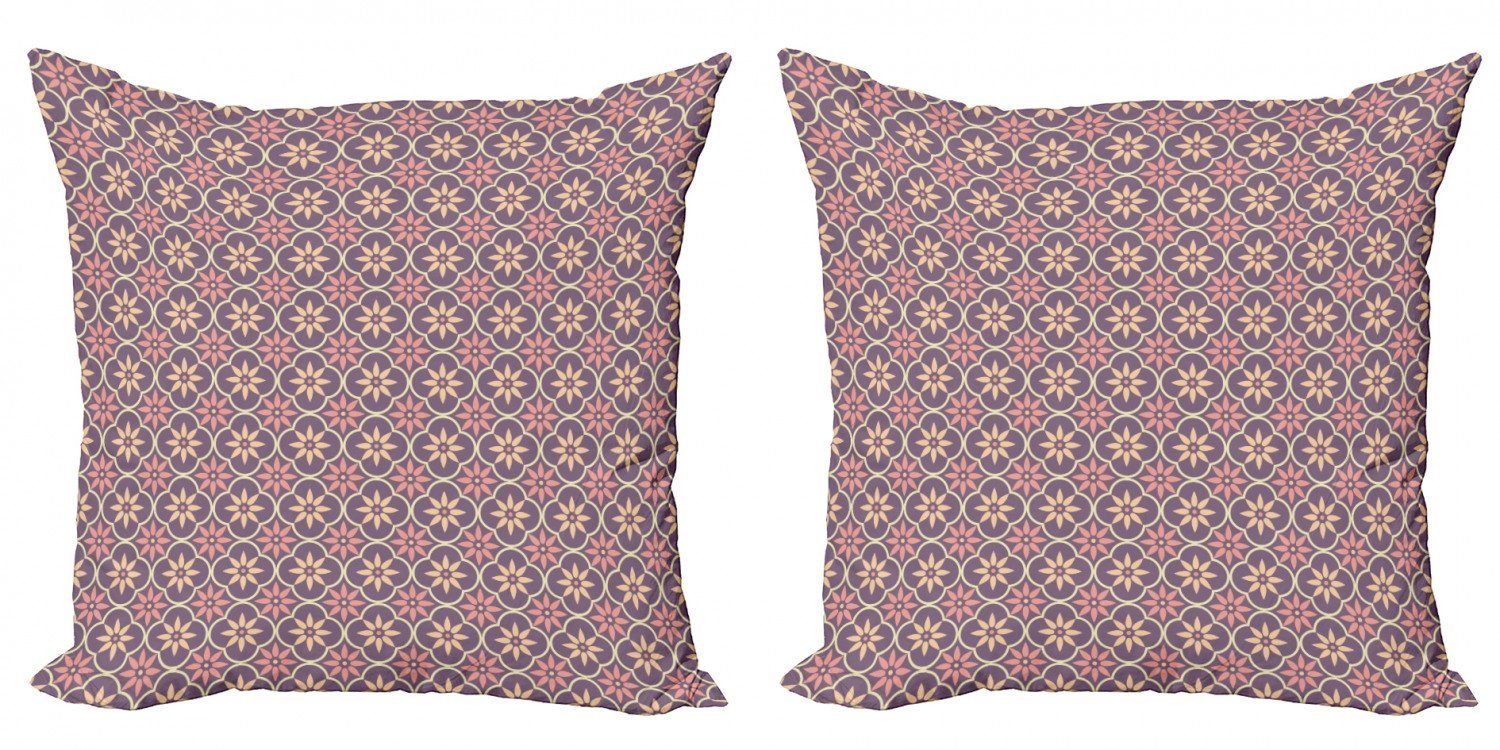 Kissenbezüge Modern Accent Doppelseitiger Digitaldruck, Abakuhaus (2 Stück), Geometrisch Floral Osten Motive