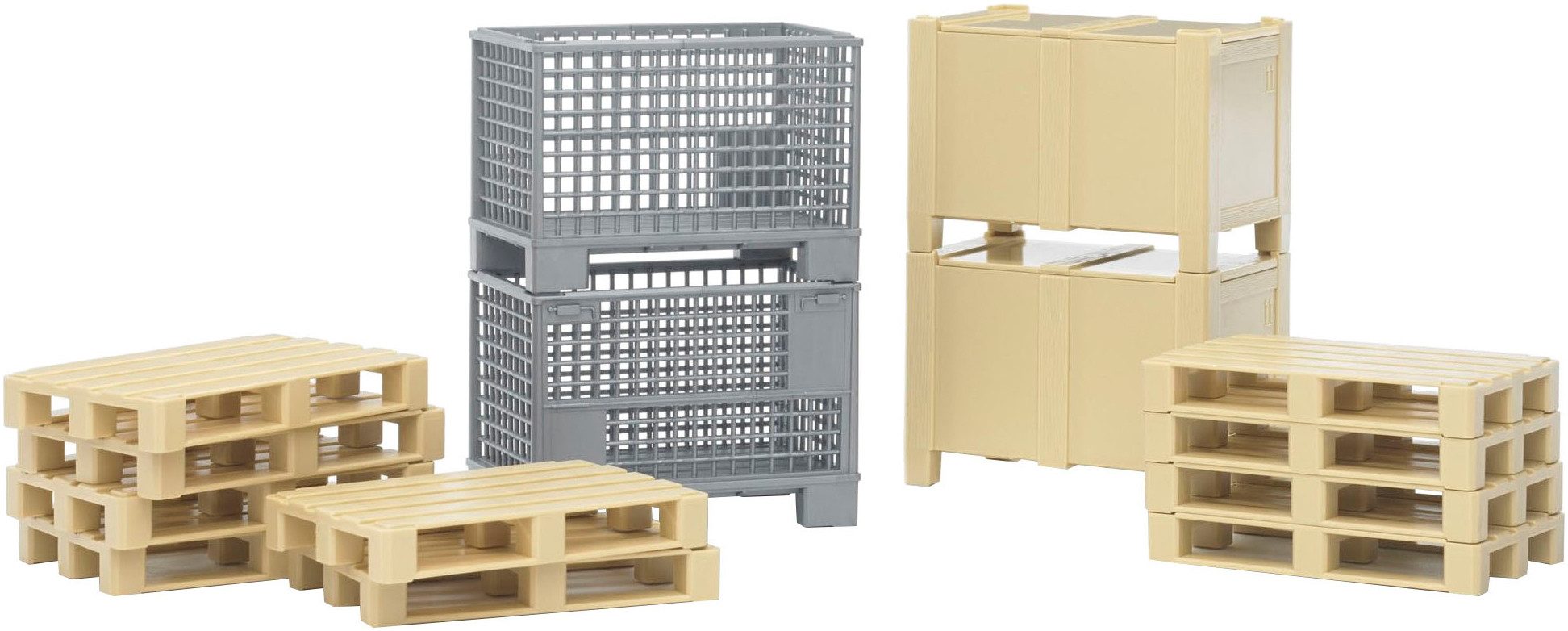 Bruder® Spielwelt Logistik-Set, Paletten und Körbe (02415), Made in Europe