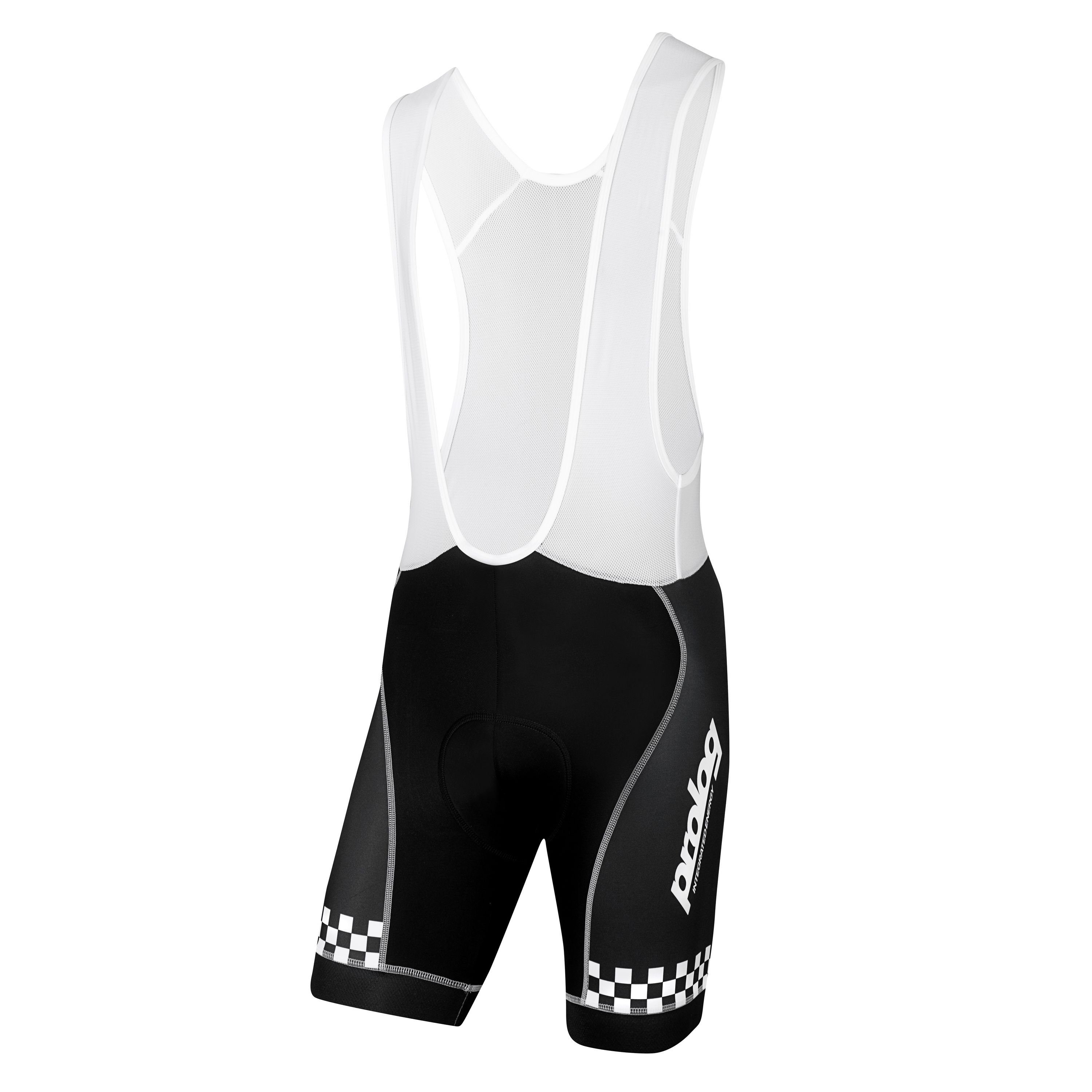 prolog cycling wear Fahrradhose Fahrradhose Herren kurz Sommer 24/7 Cycling Black 8 Std. Radmarathon Sitzpolster, bequeme luftdurchlässige Netzträger