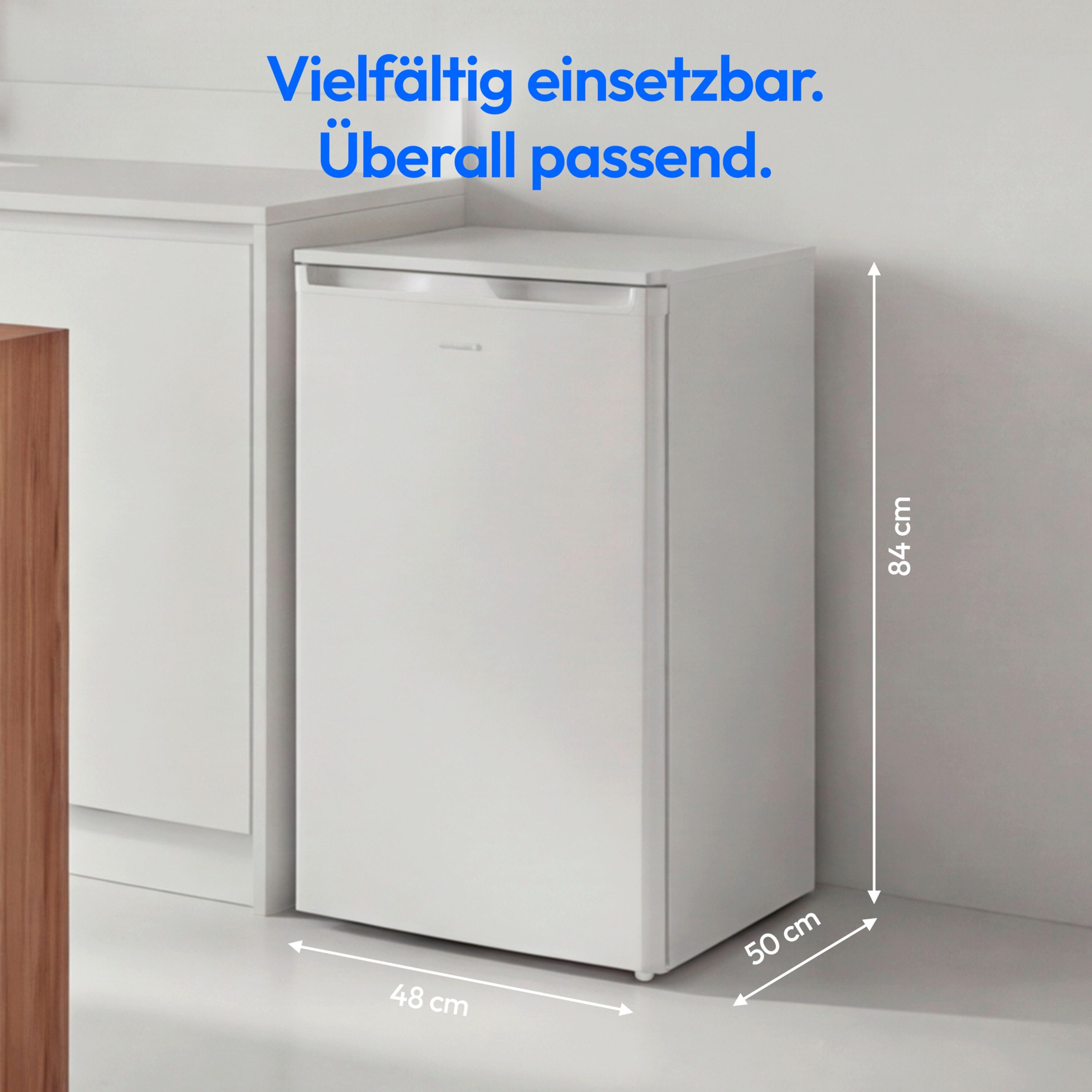Medion® Gefrierschrank MD37688, 84 cm hoch, 48 cm breit, 64 Liter, 3 transparente Schubladen, Türanschlag wechselbar