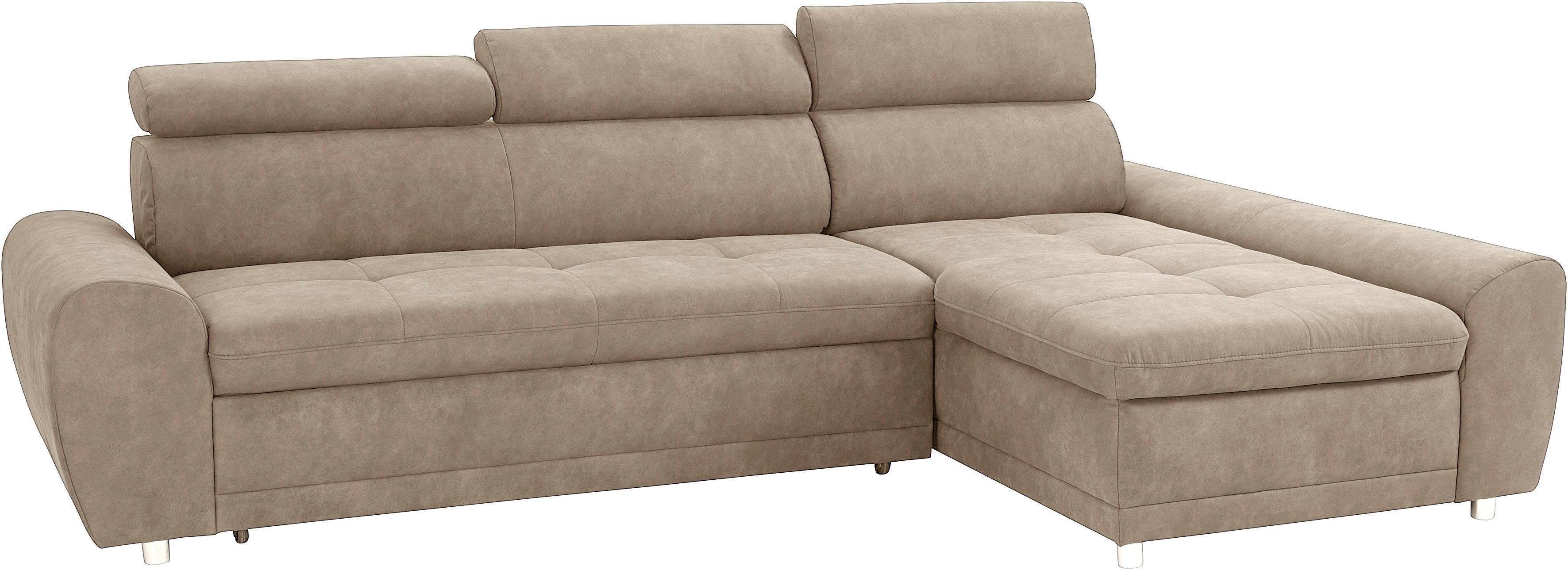 sit&more Ecksofa Riva L-Form, inklusive Kopteilverstellung, wahlweise mit Schlaffunktion