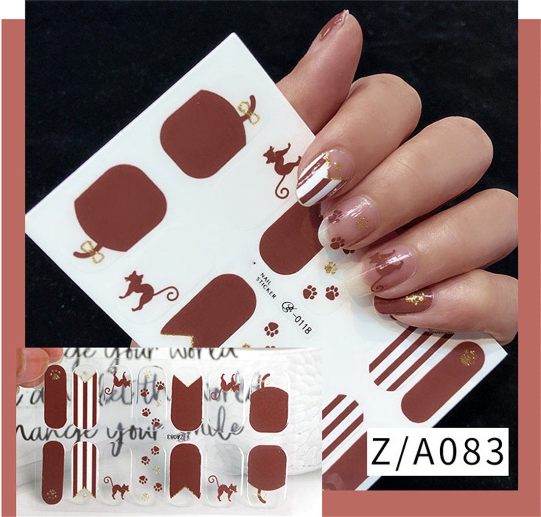 Zubehör Nageldesign KSYLH Nagelkunstaufkleber 10er Stamping Nagelaufkleber, Hot 3d Set