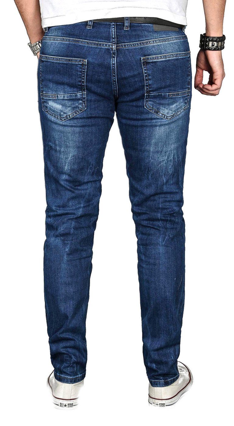 Alessandro Salvarini Straight-Jeans A. Salvarini Herren Jeans Salvarini-Basic3 Stretch mit Elasthan