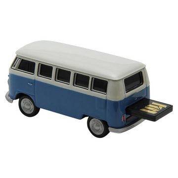 GENIE VW-Bus USB-Stick (Bus T1 Bulli, 32GB, Flash Drive, Speicherstick, Modellauto, blau/weiß)