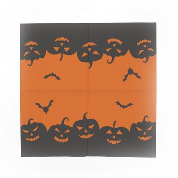 itenga Papierserviette itenga 20x Serviette Halloween - Halloweenservietten - Kürbis - 30 x 3
