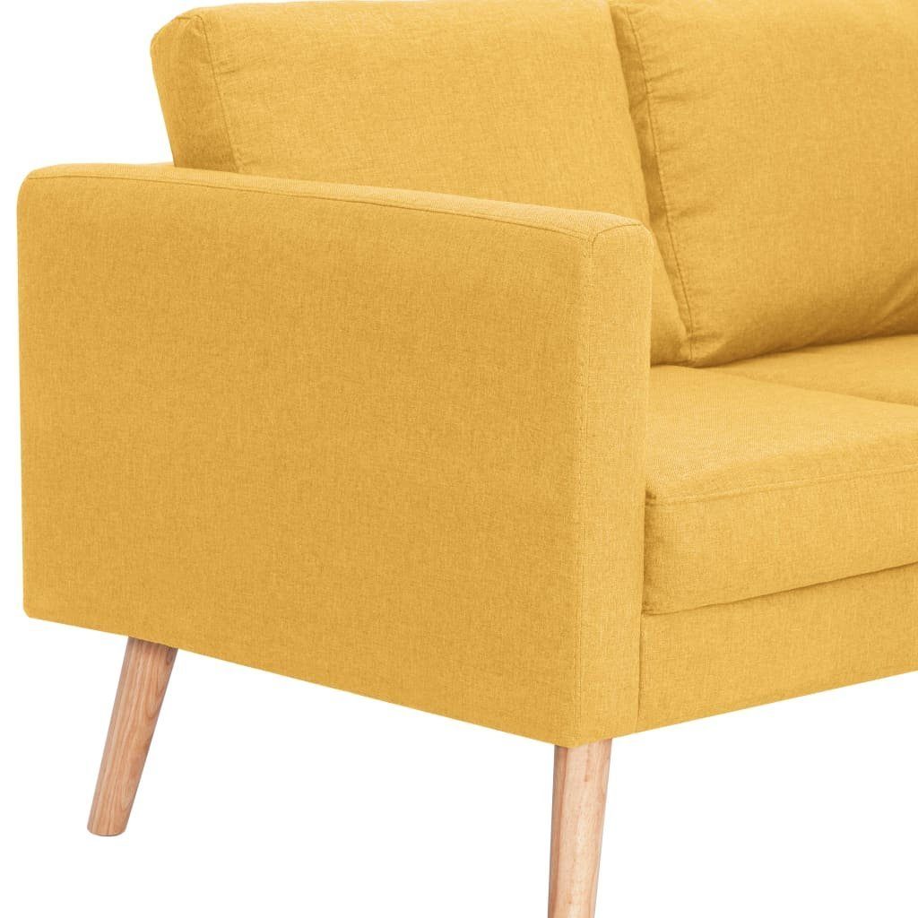 3-Sitzer 3-Sitzer vidaXL Gelb und Set 2-Sitzer Stoff Sofa