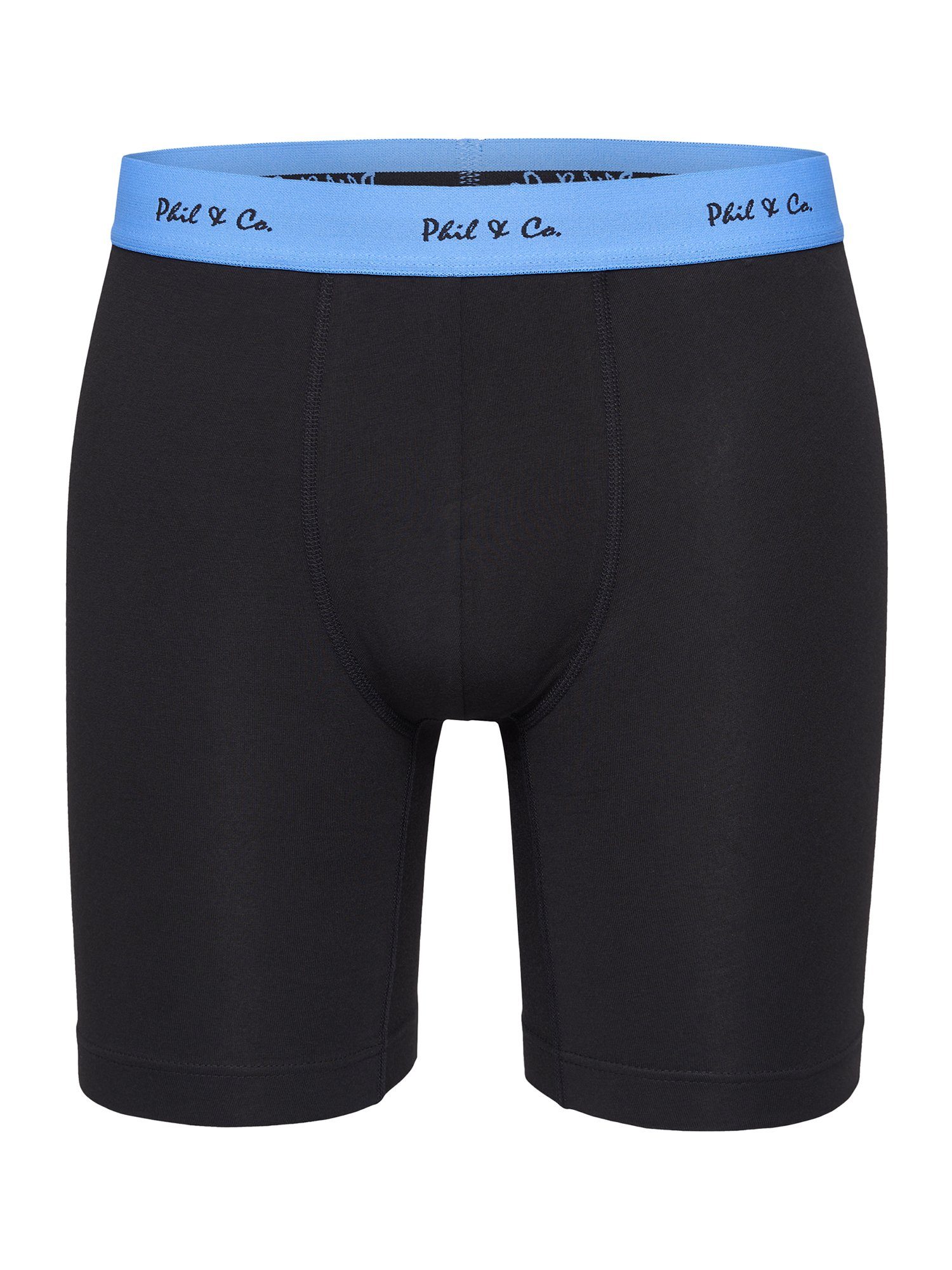 Phil & Co. Langer Boxer Long Boxer Briefs - langes Bein - Jersey - ohne störendes Etikett (3-St) Retroshorts Boxershorts Multipack Mehrpack Baumwolle Herren 3-P – Bild 3 von 4