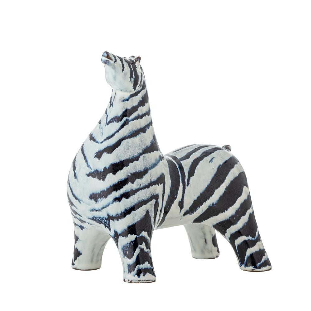 Bloomingville Dekofigur Zayn, Deko aus Steingut in Blau, tierische Dekofigur für Wohnzimmer & Regal