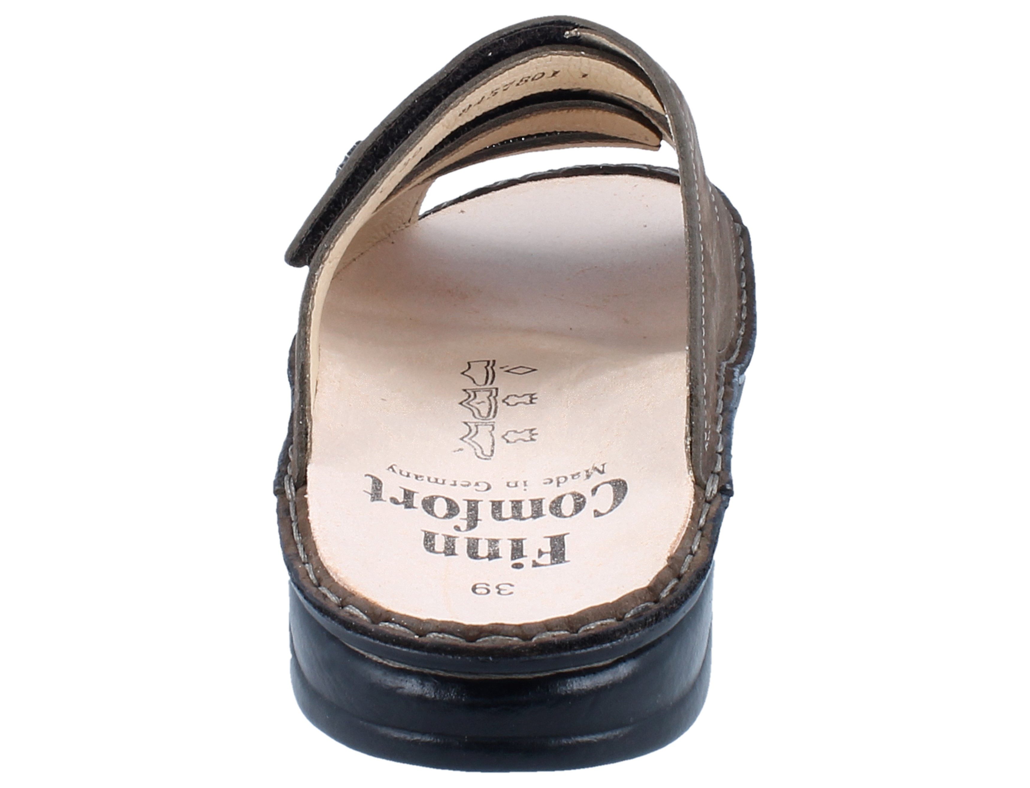 Finn Comfort FINN COMFORT Korfu Damen Herren Pantolette braun Nubukleder - Größe: Pantolette Wechselfußbett
