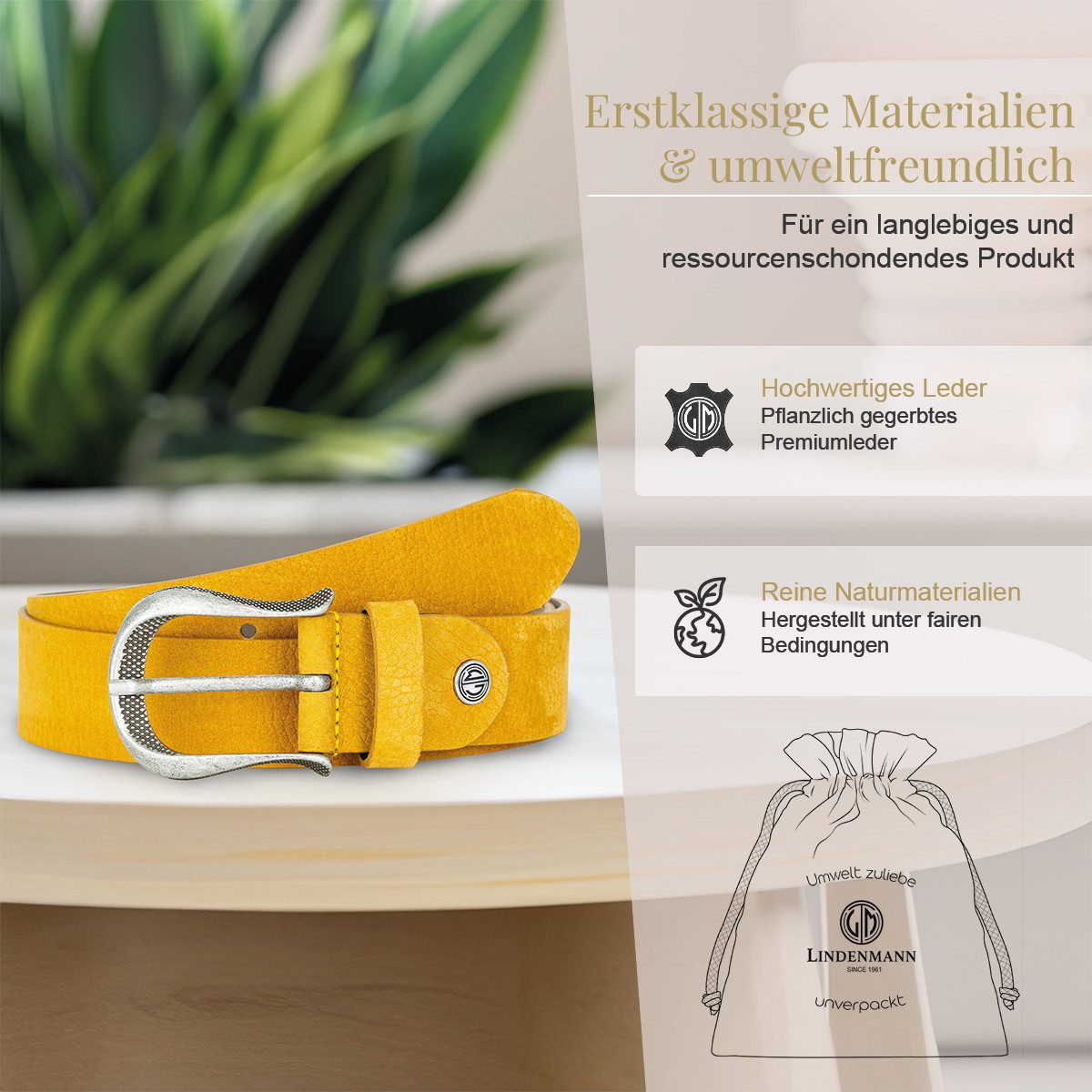 LINDENMANN Ledergürtel