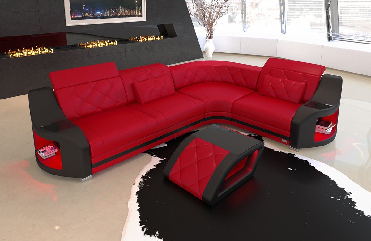 Ecksofa Leder Ledercouch Sofa Genua L Form Ledersofa