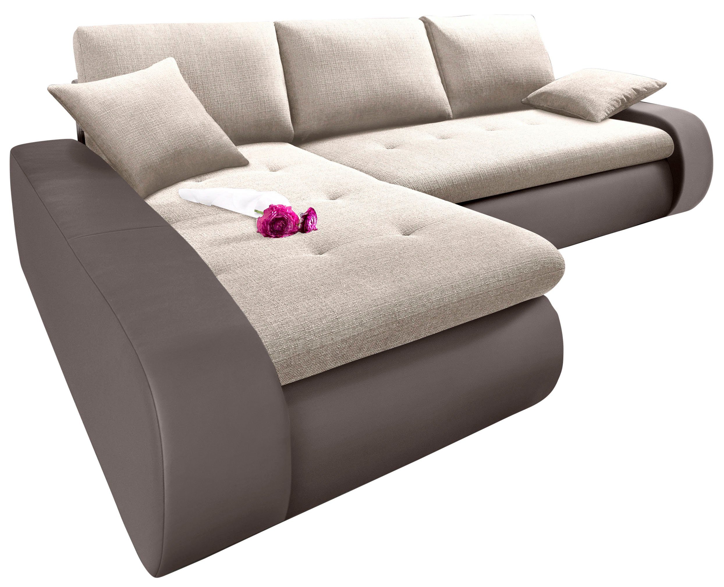 TRENDMANUFAKTUR Ecksofa "Indie, modern und bequem, Materialmix, OTTOs Choic günstig online kaufen