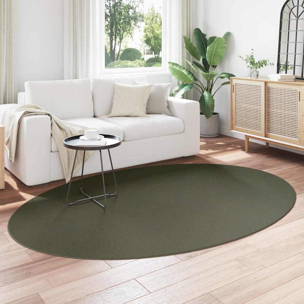 vidaXL Teppich Bereichsteppiche HUARTE Waldgrün 160 x 230 cm 100 %Polyester, Oval