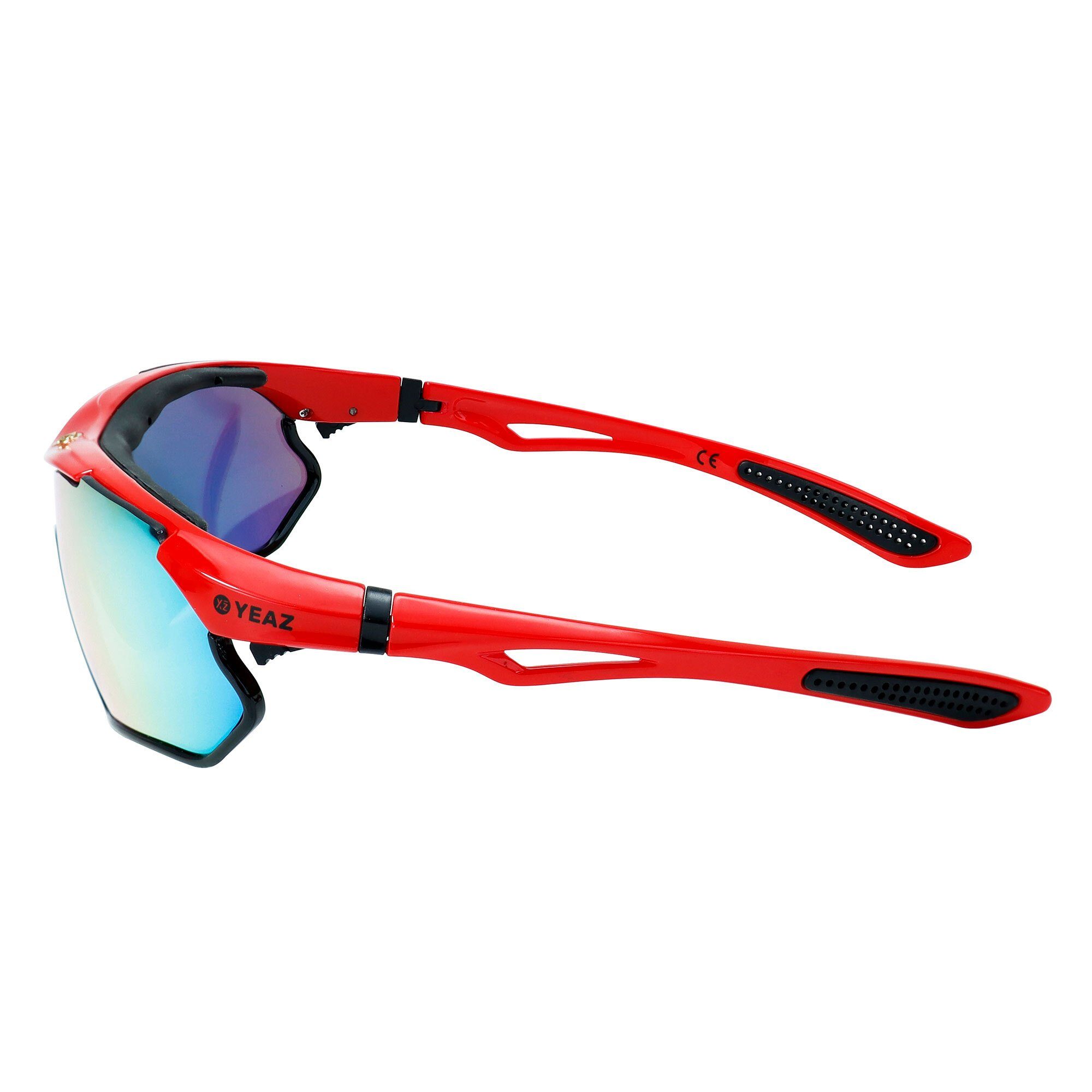 YEAZ Sportbrille SUNRAY Sport-Sonnenbrille rot/schwarz/rot, Sport-Sonnenbrille rot/schwarz/rot