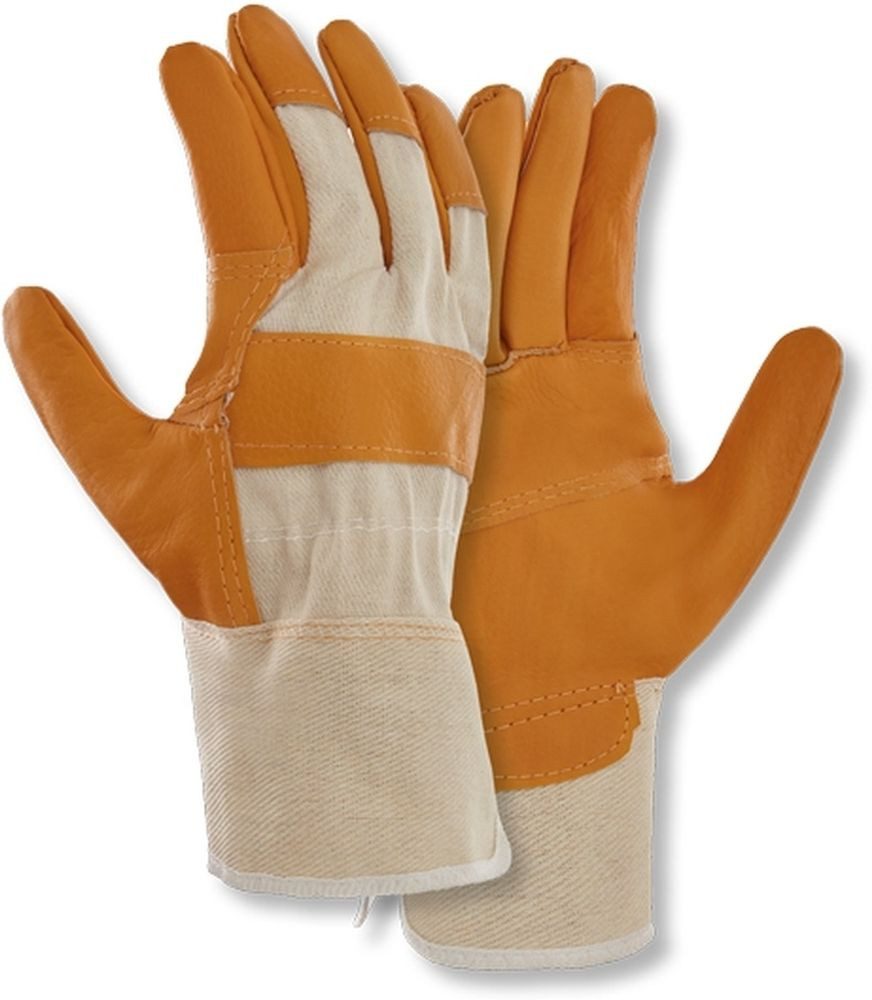 teXXor Arbeitshandschuh-Set Möbelleder-Handschuhe Helles Leder