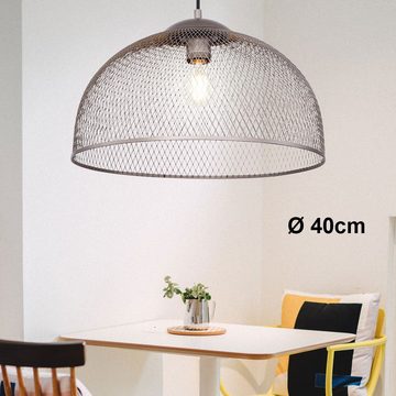 etc-shop LED Pendelleuchte, Leuchtmittel inklusive, Warmweiß, Retro Pendel Strahler Käfig Decken Lampe FILAMENT Gitter