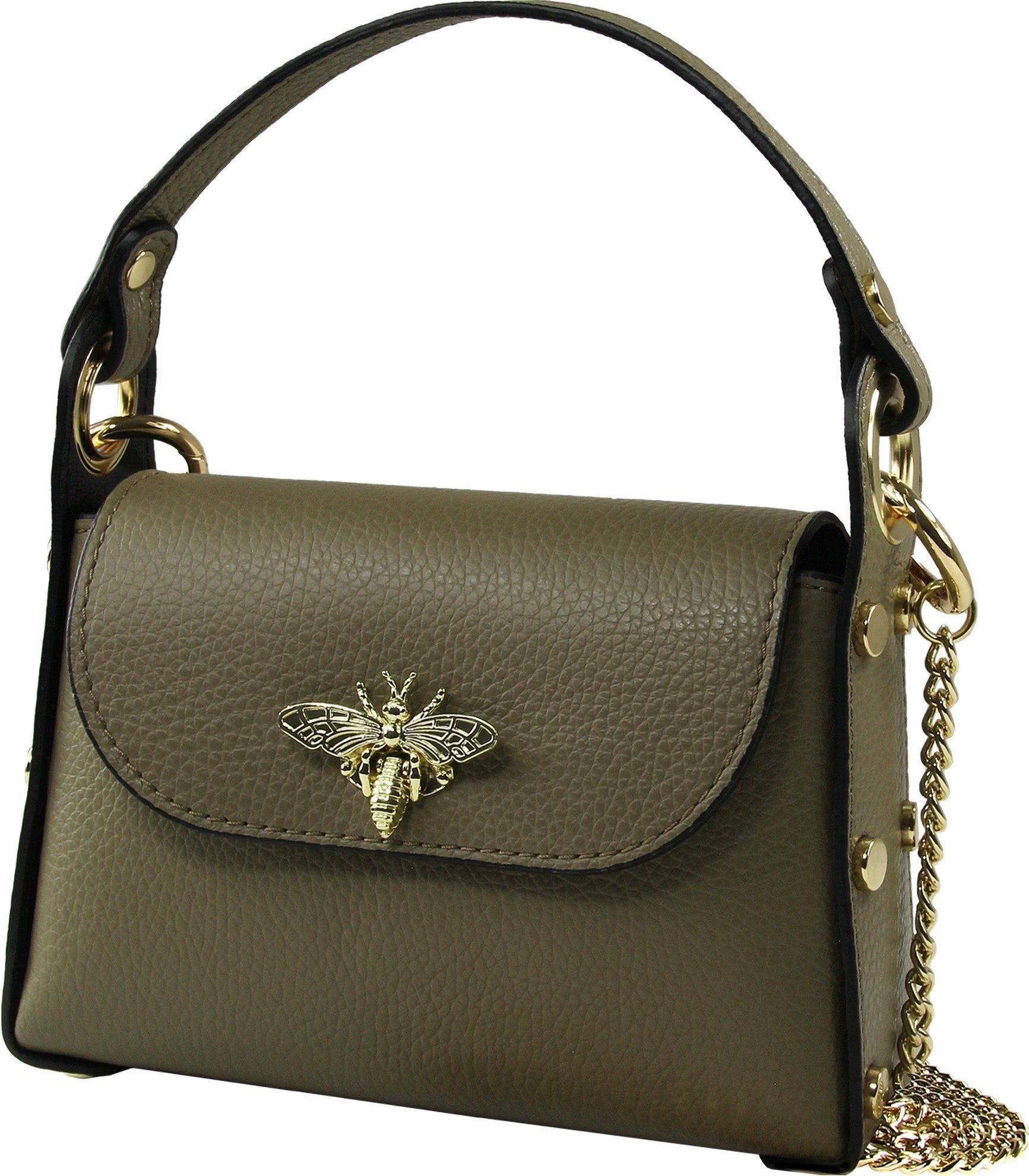Umhängetasche Toscanto Tasche graugrün dunkeltaupe