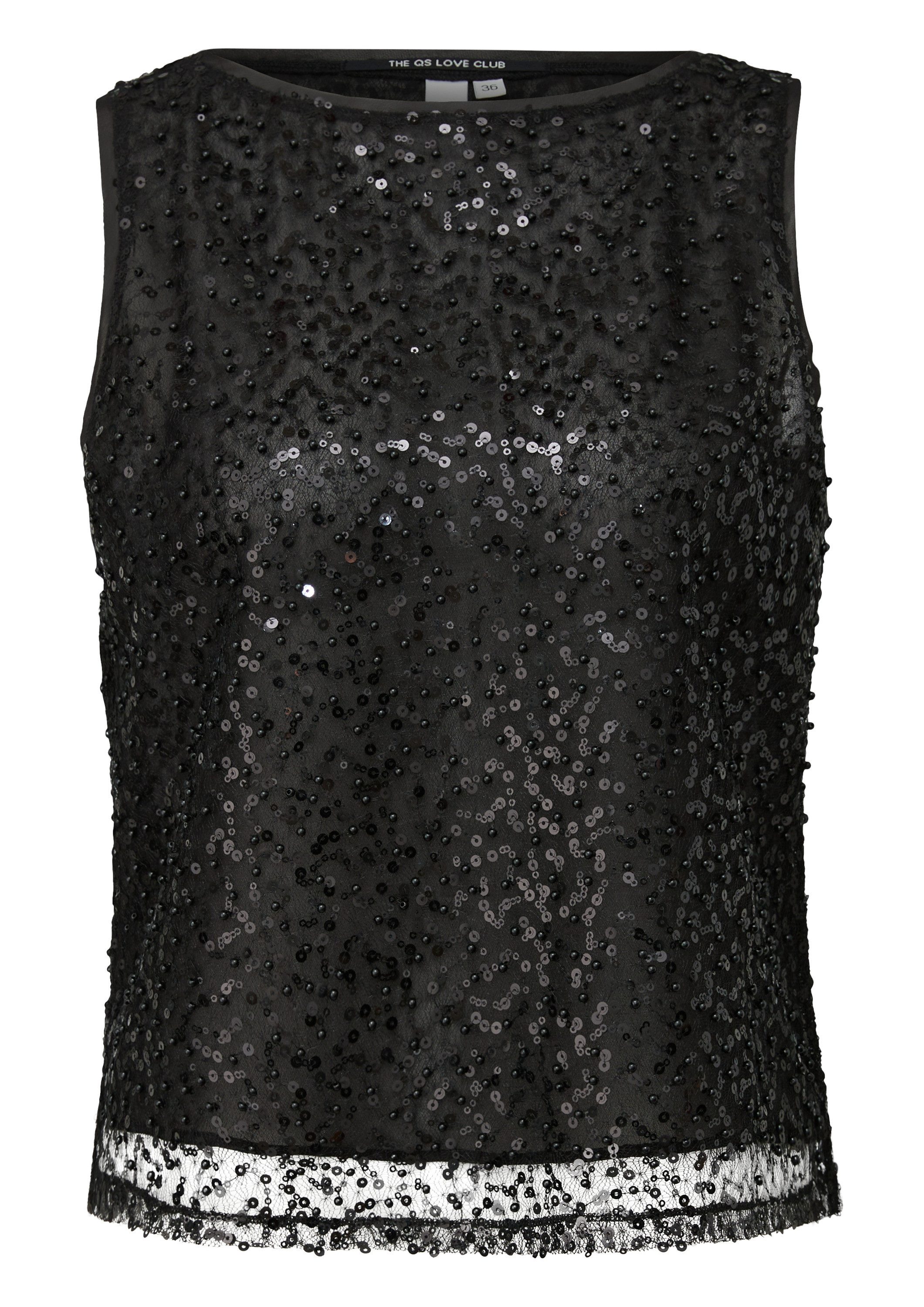 QS Blusentop Bluse Paillettentop günstig online kaufen