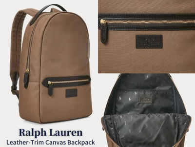 Ralph Lauren Rucksack Polo Ralph Lauren Canvas Backpack Segeltuch Rucksack Tasche Bag Reiset