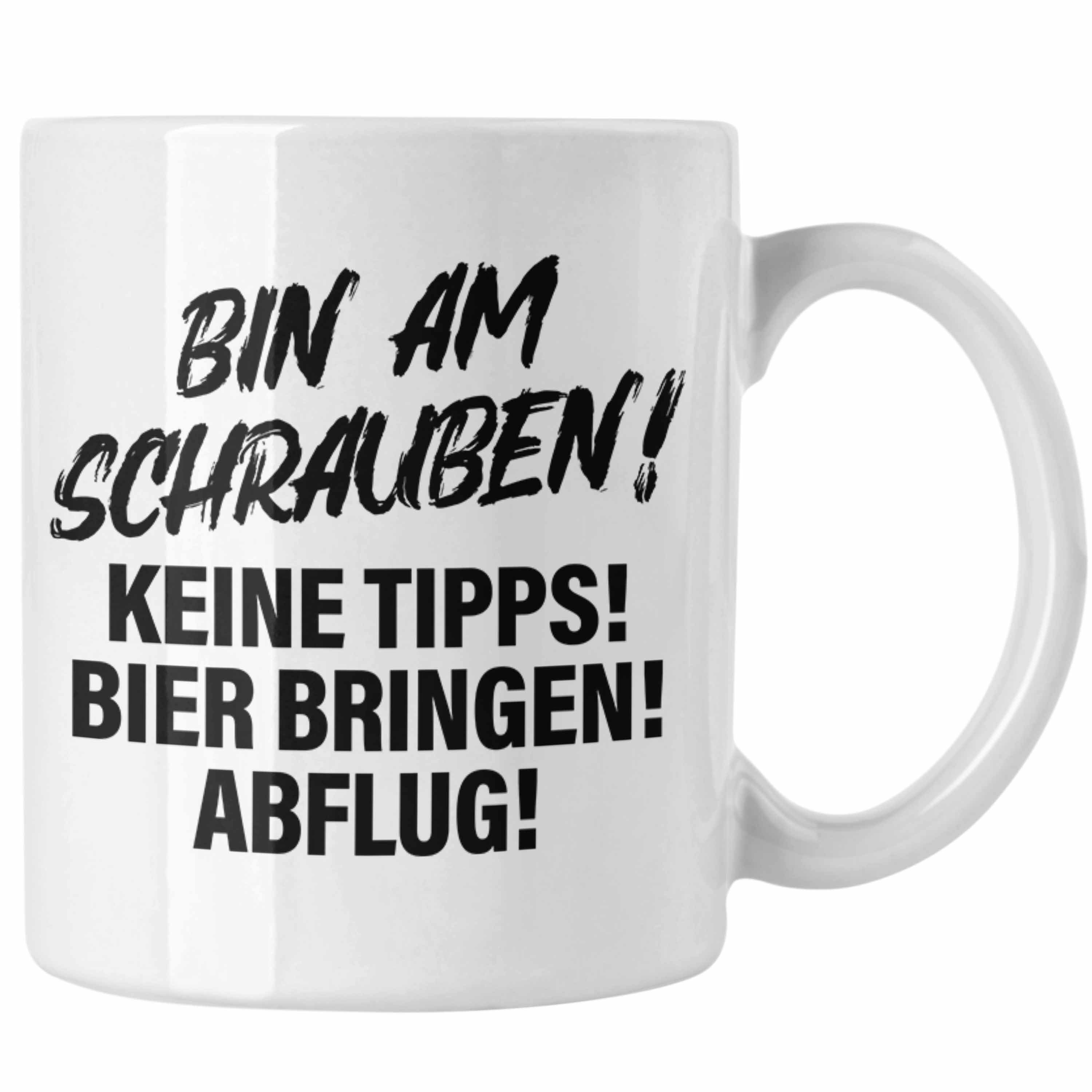 Tasse Tasse Kaffeetasse - Trendation Autotuner Autofan Weiss Tasse für Männer Geschenkidee Auto Autoliebhaber Geschenke Trendation Tuner