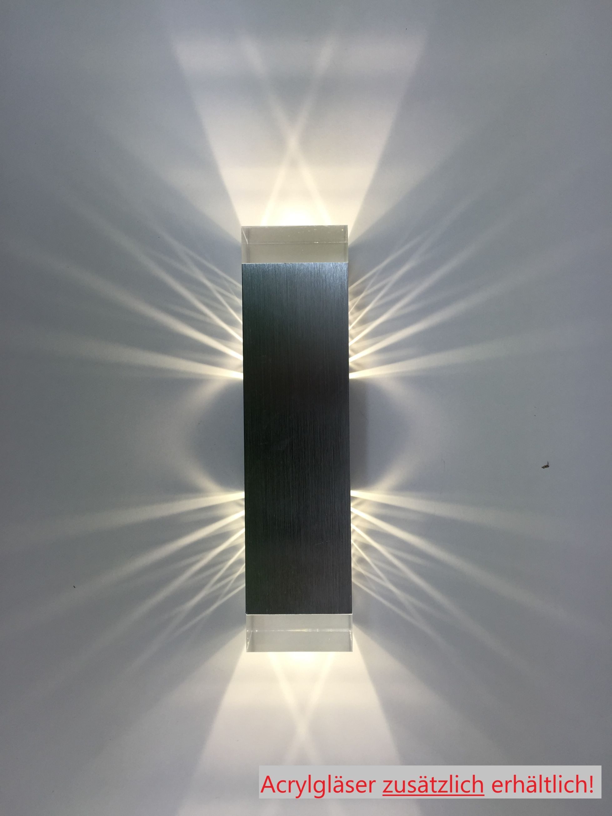 SpiceLED LED Wandleuchte SpiceLED Wandleuchte, ShineLED-6, 2x3W Weiß Schatteneffekt, dimmbar, Weiß (4200 K), LED fest integriert, weiß, Patentiertes Design