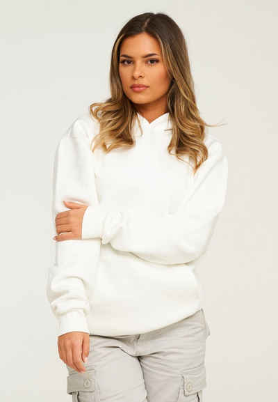 behype Hoodie BHPERTH Damen Basic Oversized Kapuzensweatshirt Raglan Kapuzenpullover Sweater