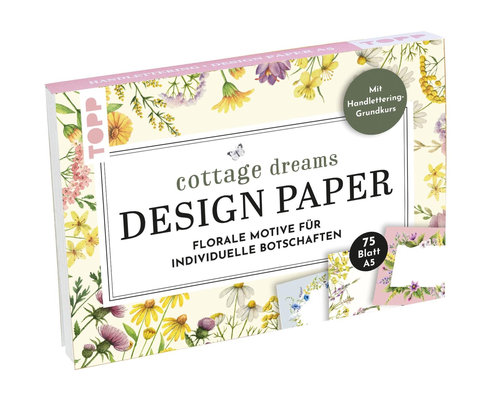 frechverlag Grußkarten Handlettering Design Paper Block Cottage Dreams A5
