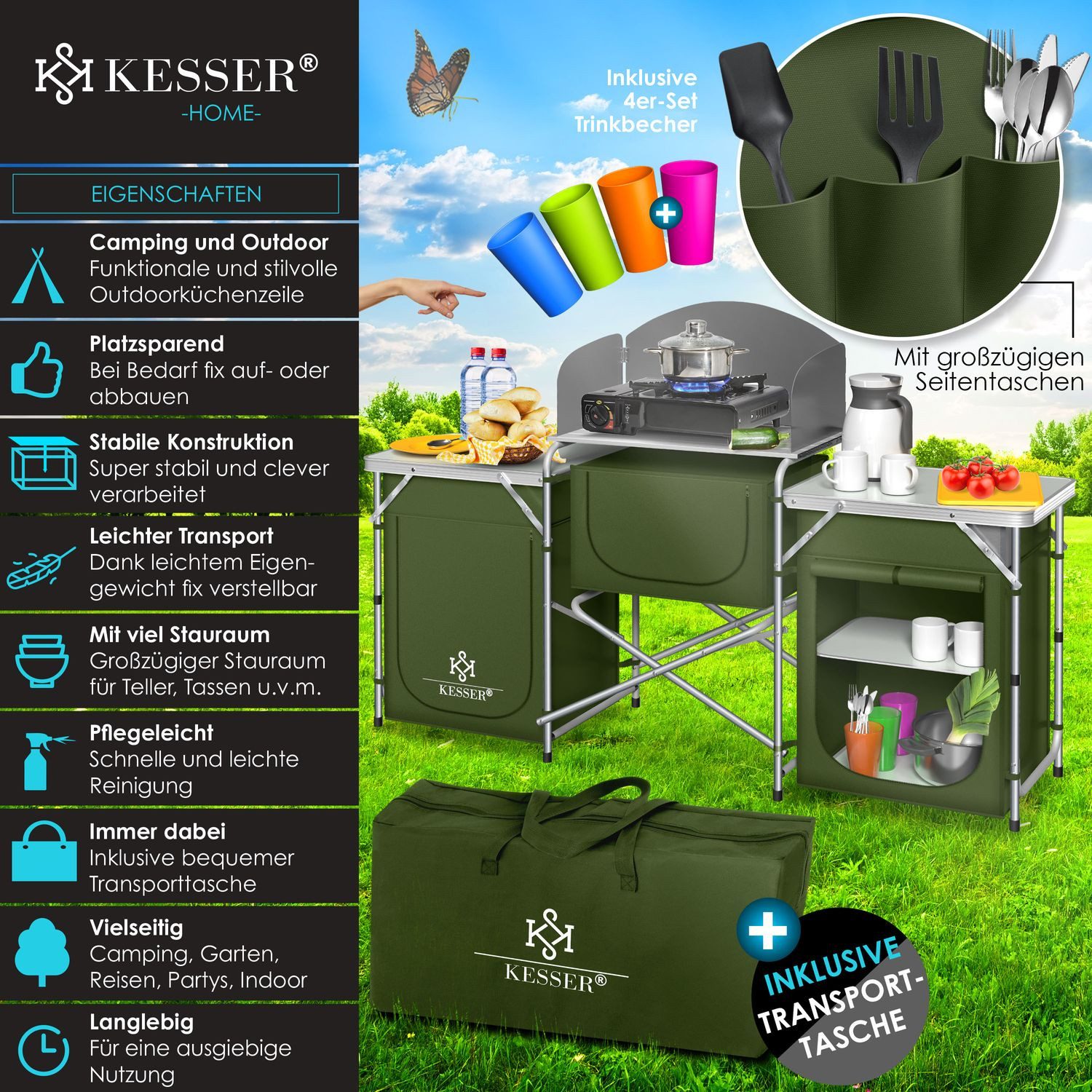 KESSER Campingschrank Campingschrank, Campingküche mit Aluminiumgestell günstig online kaufen