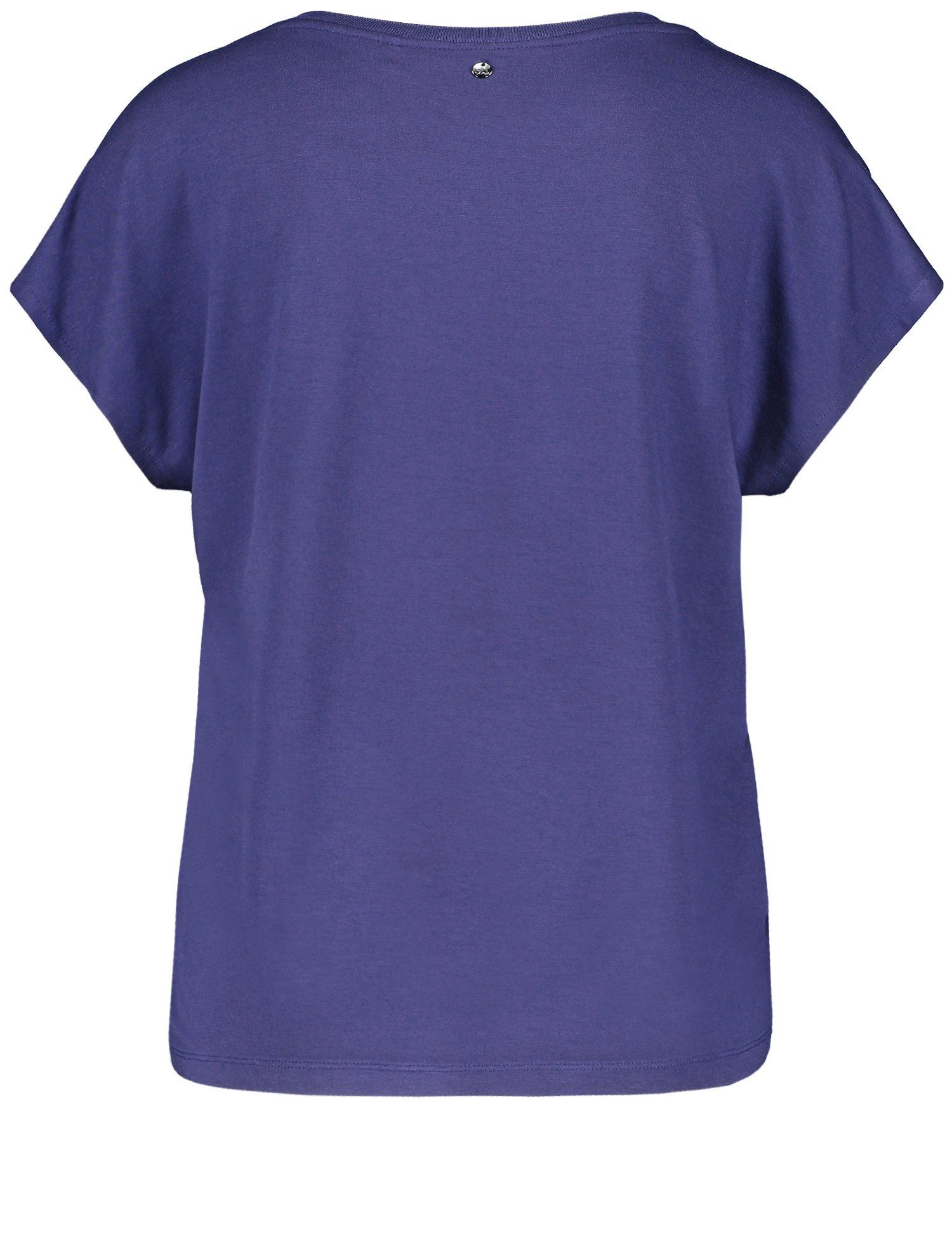 GERRY WEBER Kurzarmshirt Blusenshirt mit Frontprint Blueberry