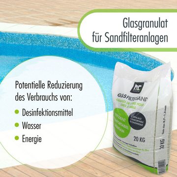 Höfer Chemie GmbH Poolpflege 20 kg Spezial Glasgranulat für Sandfilteranlagen 2-5 mm Körnung