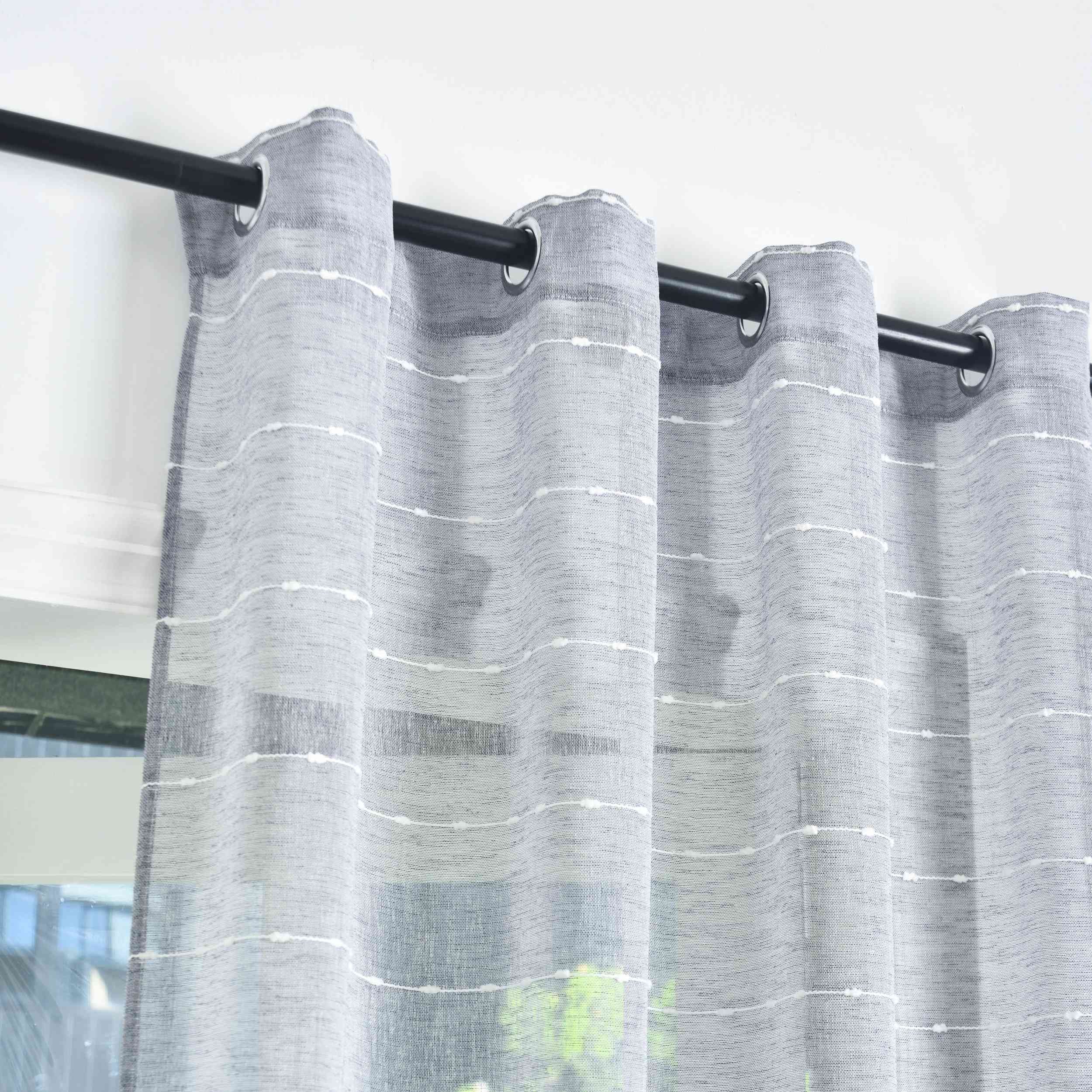 Gardinenbox Gardine (1 St), Ösen, halbtransparent, Chenille, Halbtransparen günstig online kaufen