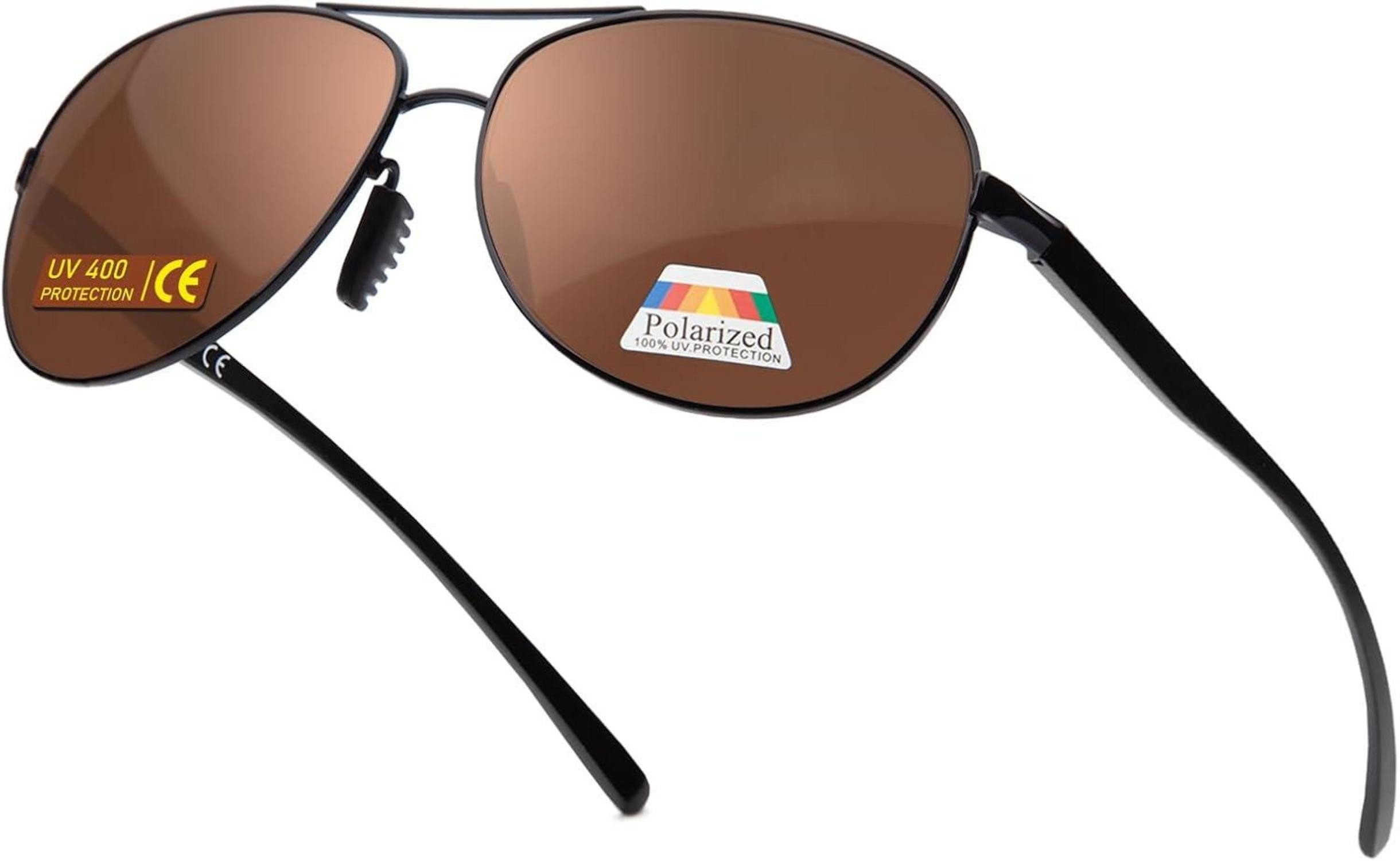 Pilotenbrille Polarisierte Sonnenbrille Ultraleicht Metall UV400 Pilotenbrille Blau