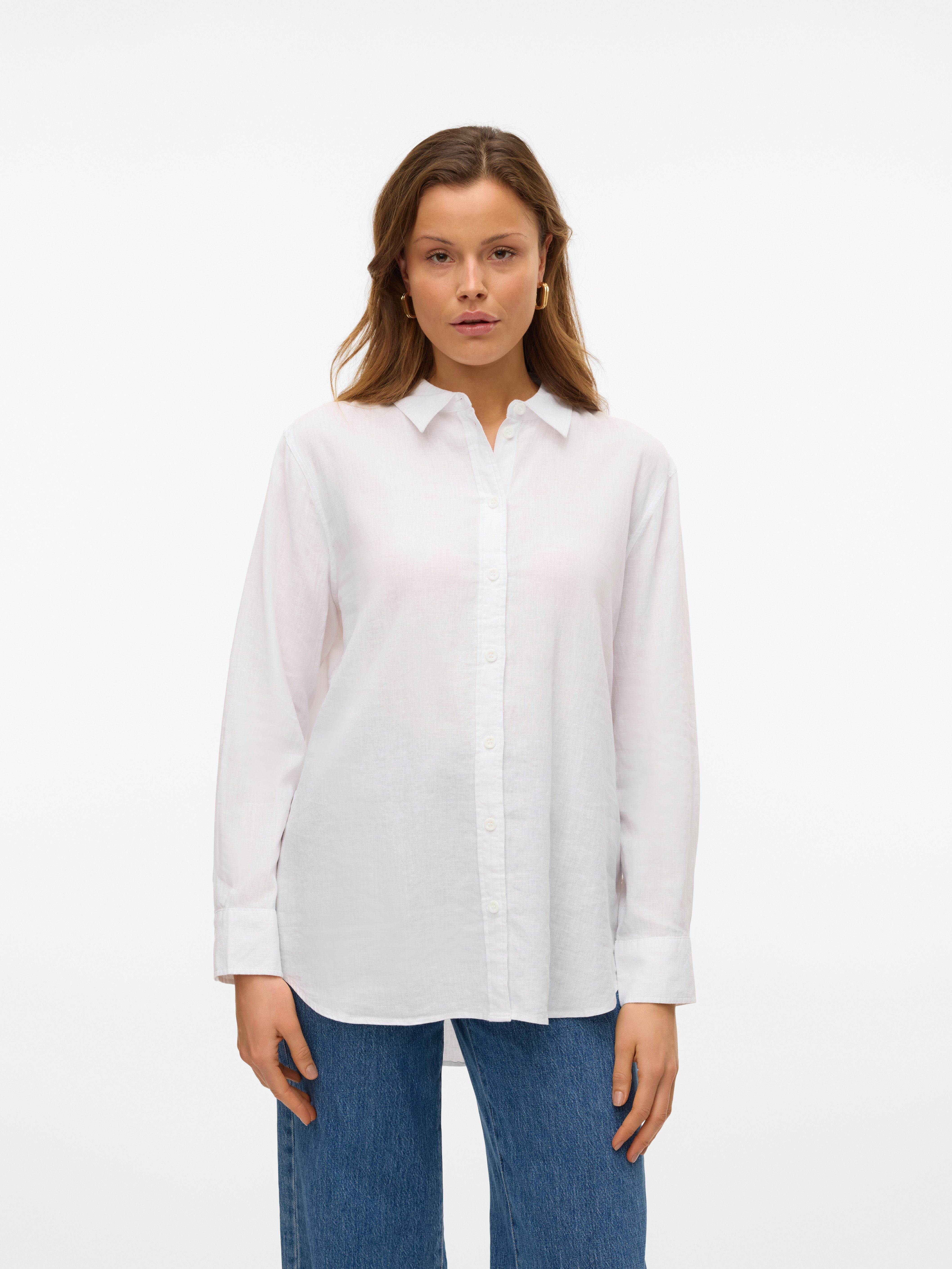 Vero Moda Hemdbluse VMLINN LINEN LS günstig online kaufen
