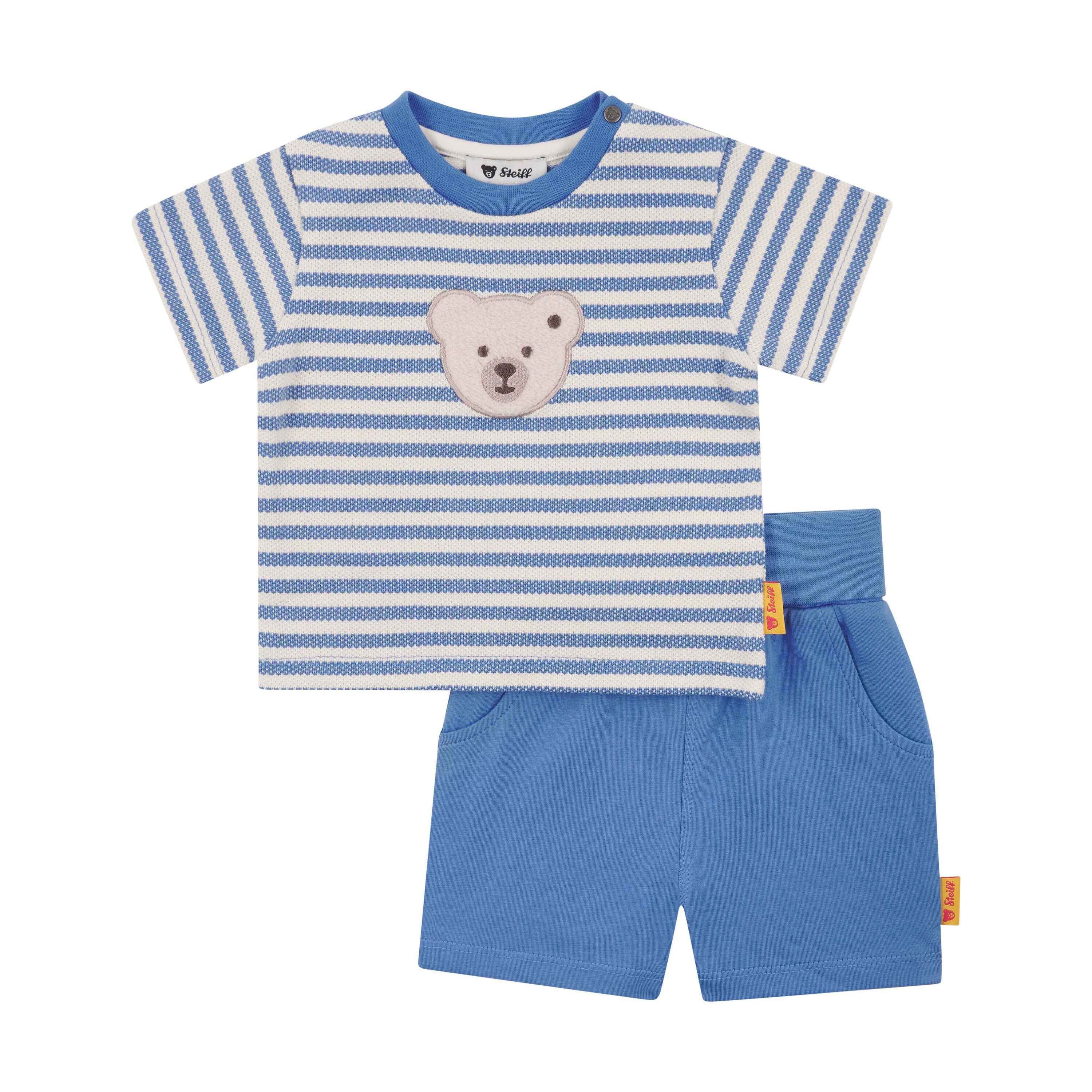 Steiff Shorts Set Shorts + T-Shirt kurzarm Leo Club, Softbund