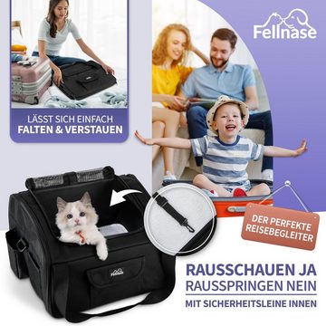 Fellnase Tiertransporttasche Hundebox Transporttasche Transportbox, faltbar,für Fellnasen bis 12 kg