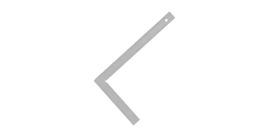 Karl Dahm Winkelmesser Karl Dahm Maurerwinkel ohne Anschlag - Flacher Metallwinkel