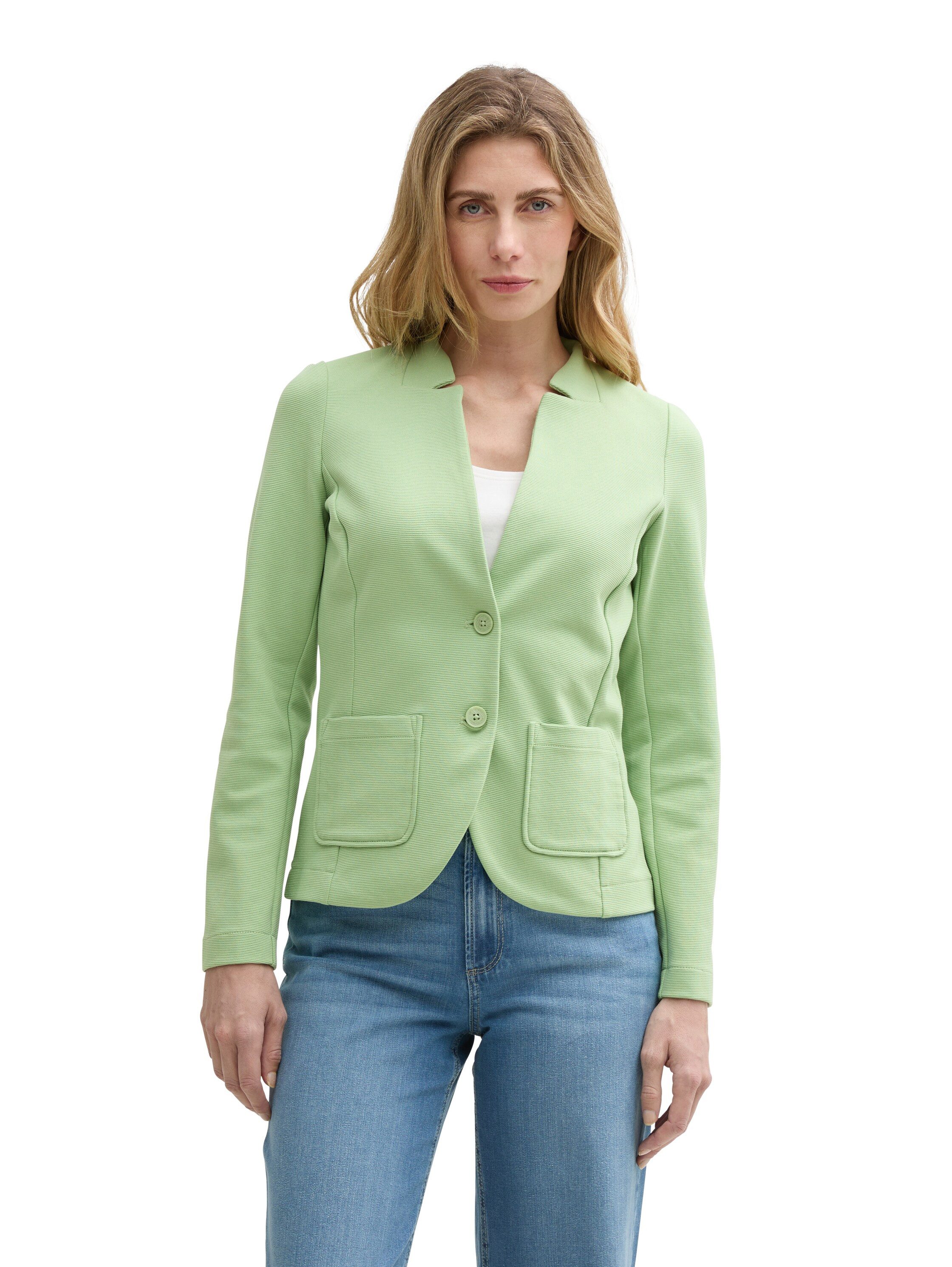 TOM TAILOR Sweatblazer Ottoman mit aufgesetzten günstig online kaufen