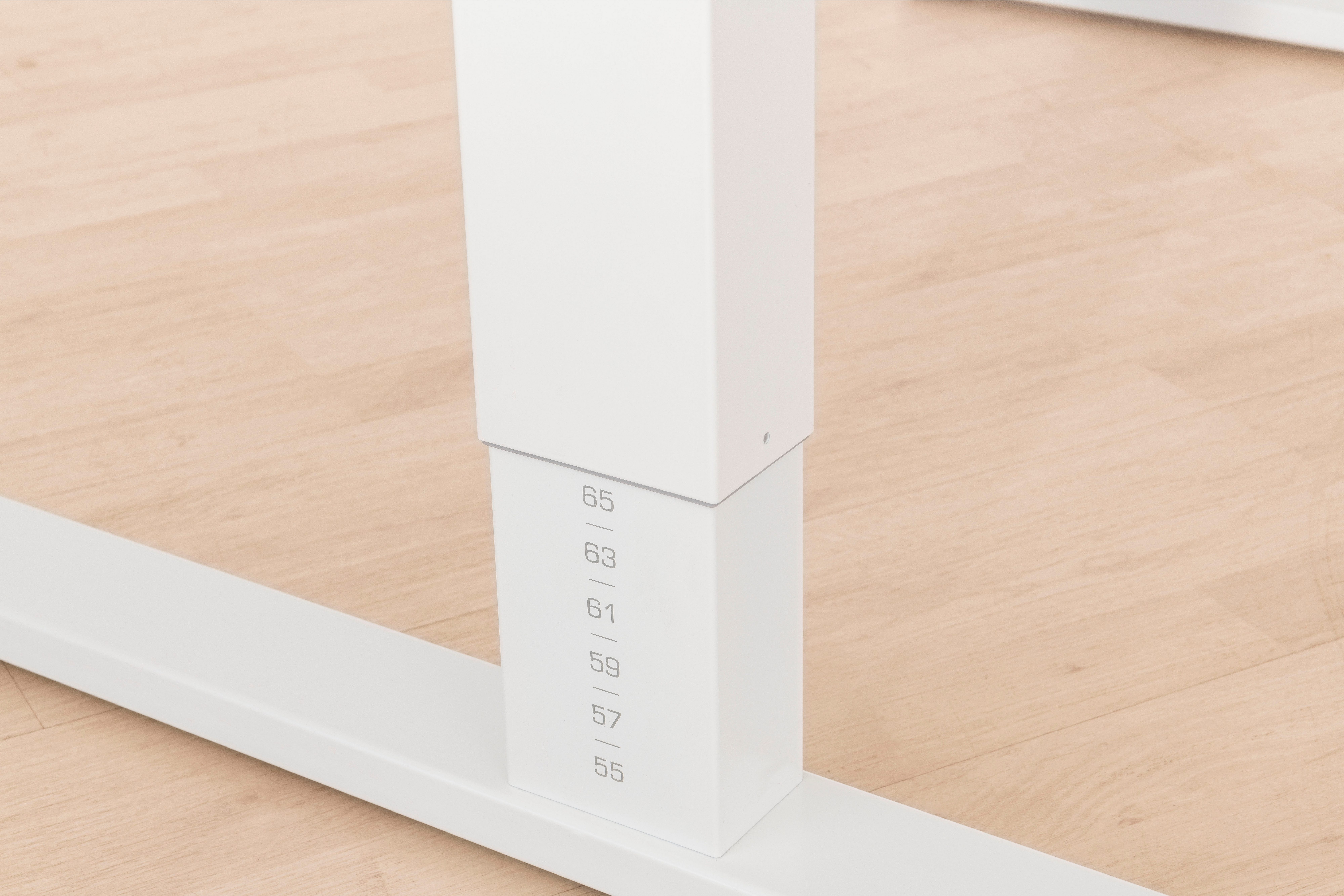 PAIDI Schreibtisch TEENIO GT in verschiedenen Ausführungen, mitwachsend & ergonomisch (B/H/T ca. 130/53-79/75 cm, Kreideweiß), höhenverstellbarer Schülerschreibtisch, Platte bis 14° neigbar