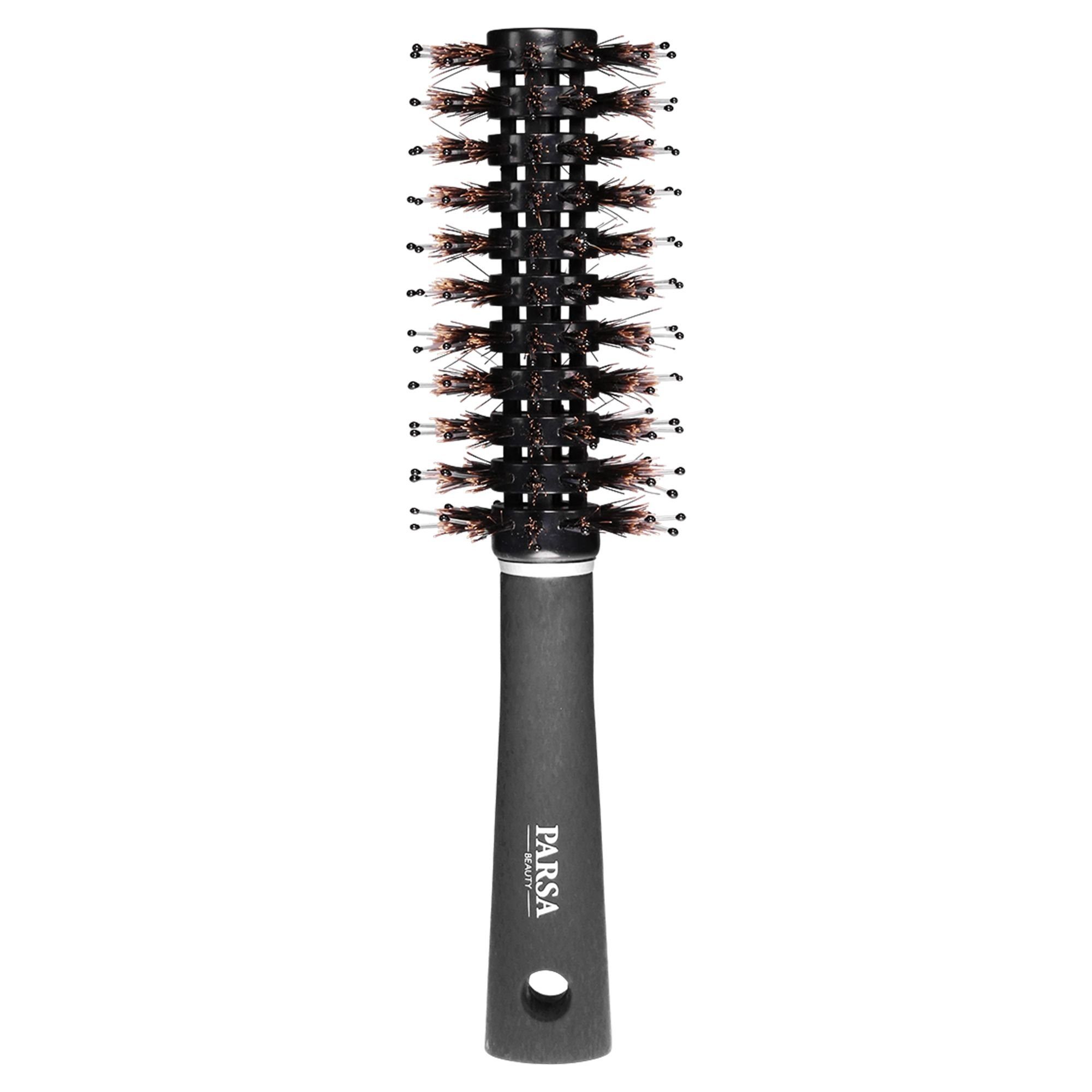 Mischborsten Bürste Trend Haarbürste PARSA Haarbürste mit Line Beauty schwarz Rundföhn