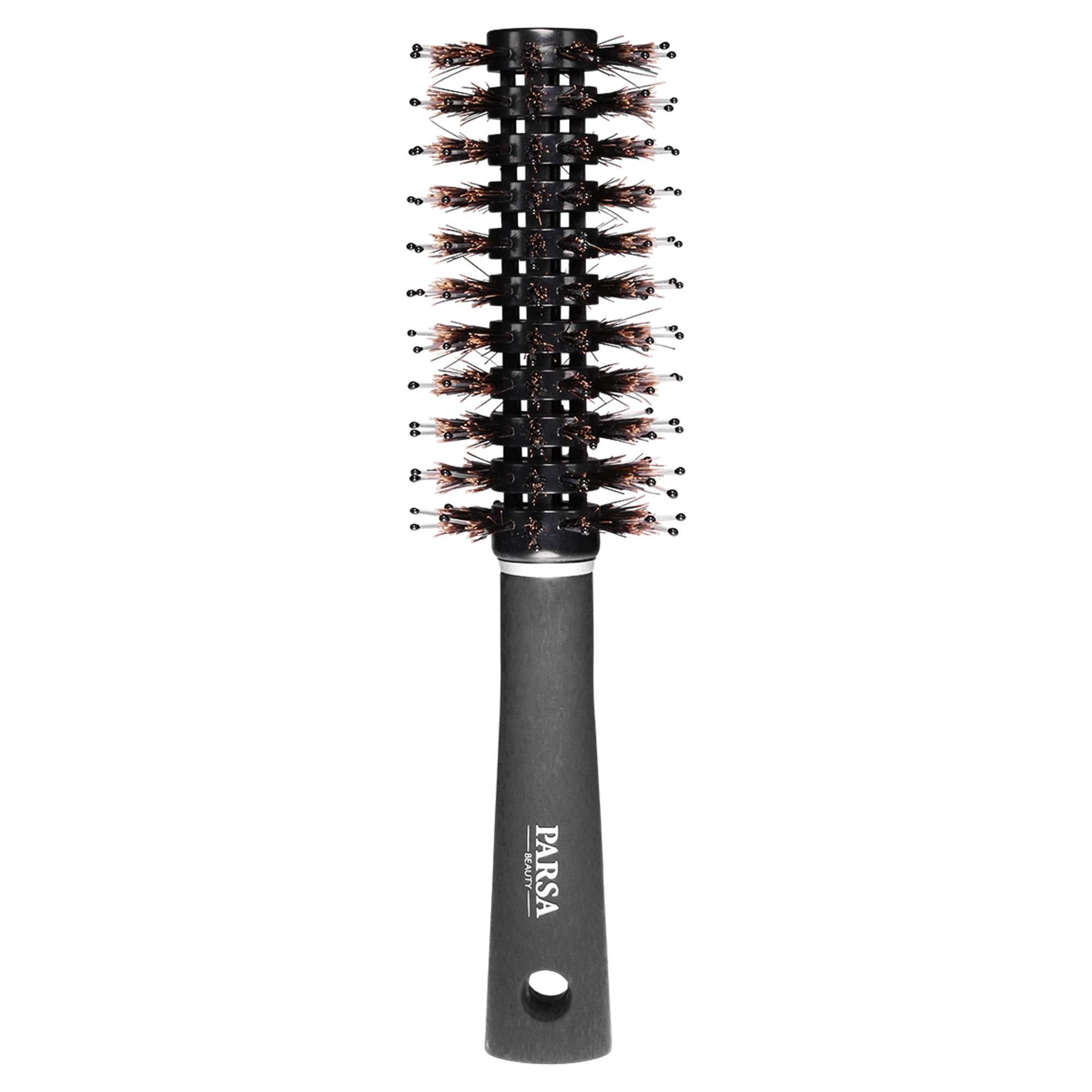 PARSA Beauty Haarbürste »Haarbürste Trend Line Rundföhn Bürste mit  Mischborsten schwarz«