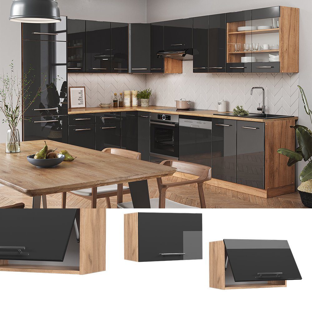 Vicco Hängeschrank Fame-Line, Anthrazit Hochglanz/Goldkraft Eiche, günstig online kaufen