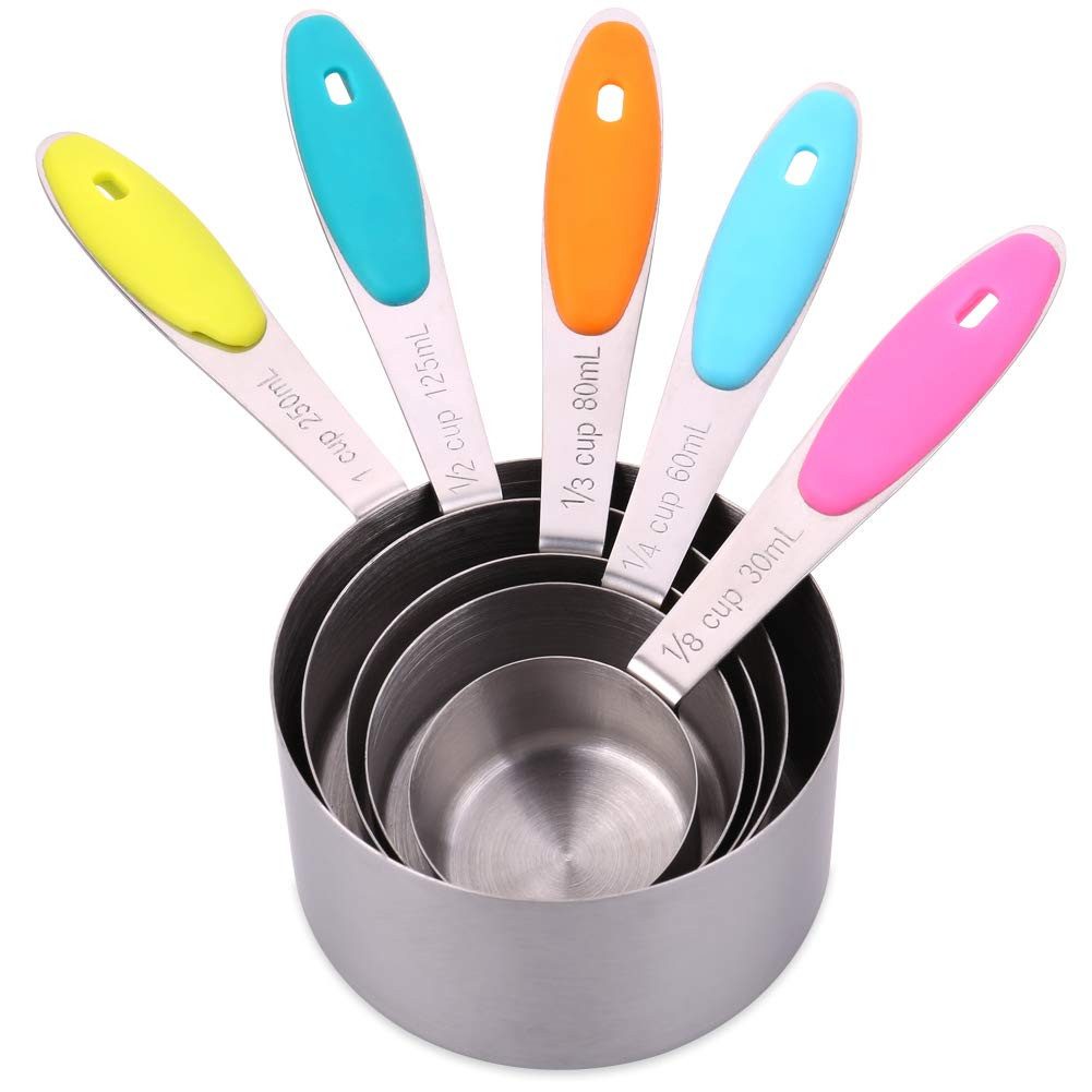 Messlöffel Edelstahl Messlöffel Set 5-teilig für Kochen und Backen
