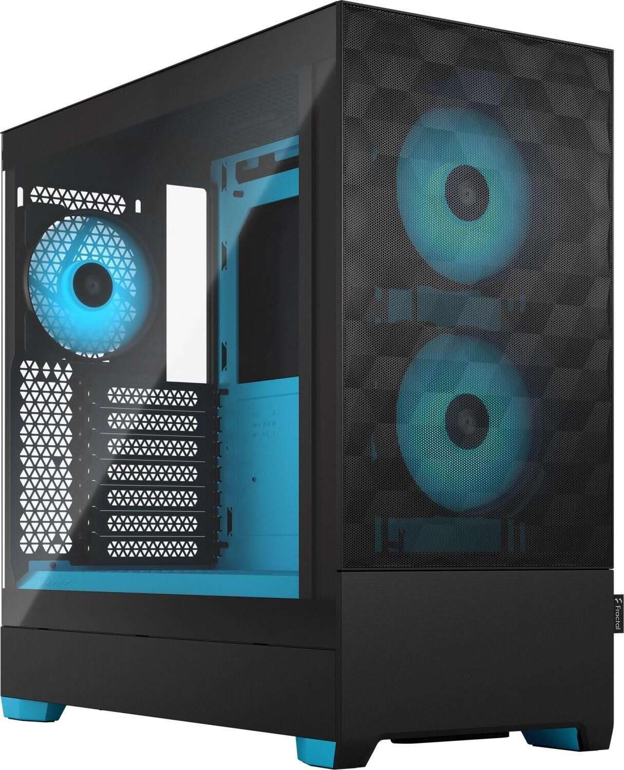 Fractal Design PC-Gehäuse Fractal Design Pop Air RGB Cyan Core TG Clear Tint