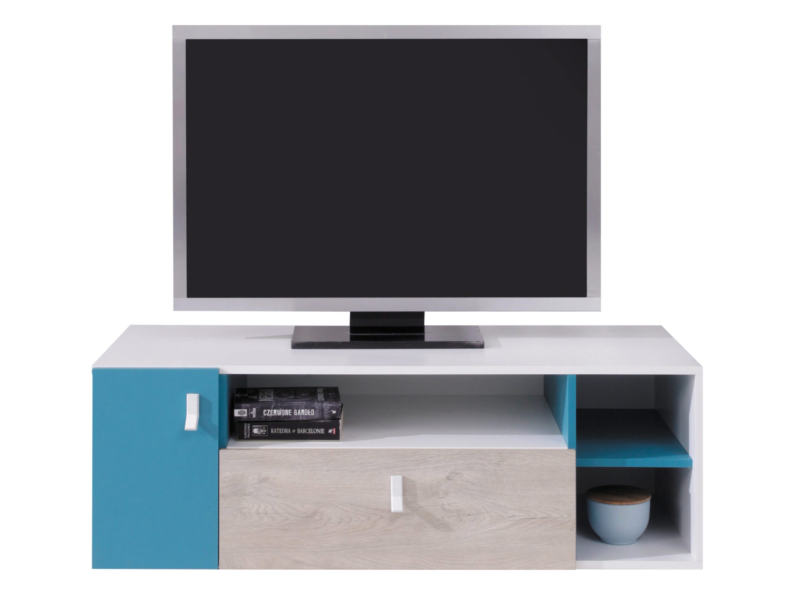MIRJAN24 TV-Schrank Planet 10 (mit Drehtür und Schublede) 120x50x40 cm