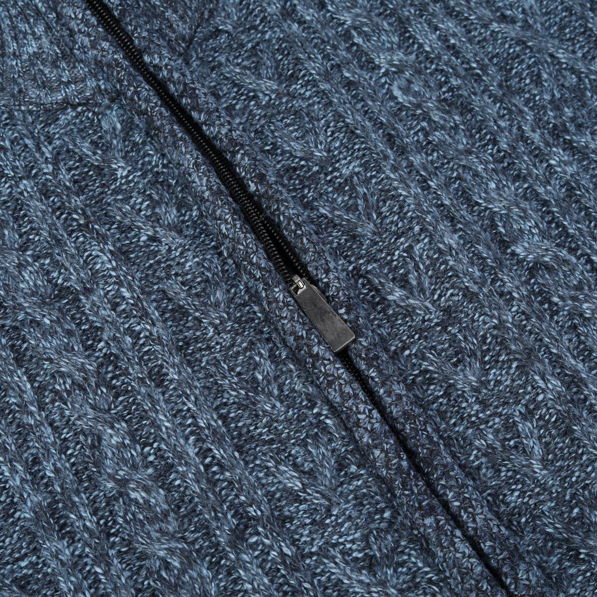 Allthemen Cardigan mit Stehkragen Herren Strickjacke mit reißverschluss – Bild 4 von 5
