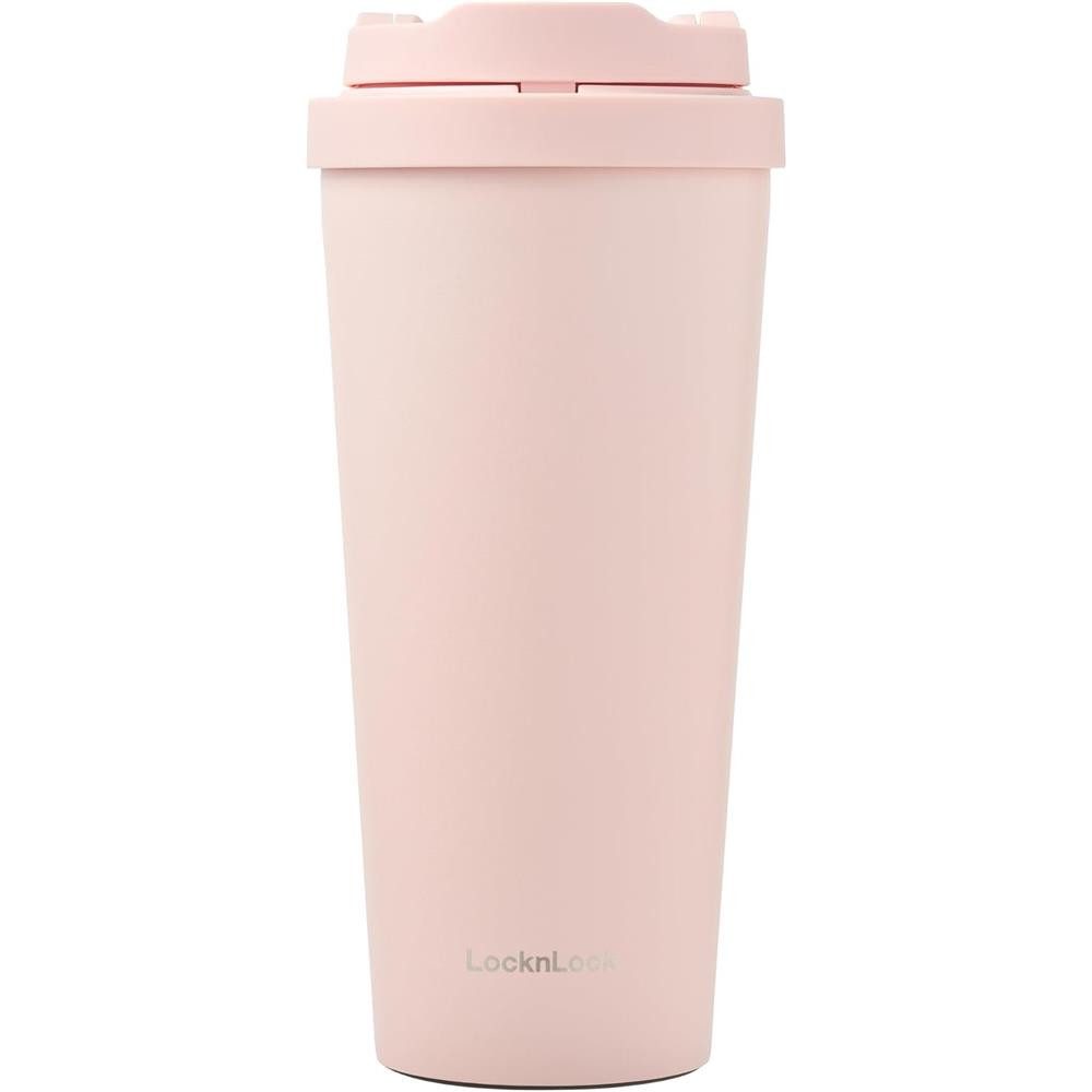 LocknLock Thermobecher Edelstahl-Isolierbecher 550 ml, One-Touch, Sicherheitsverriegelung, rutschfester Boden, BPA-frei