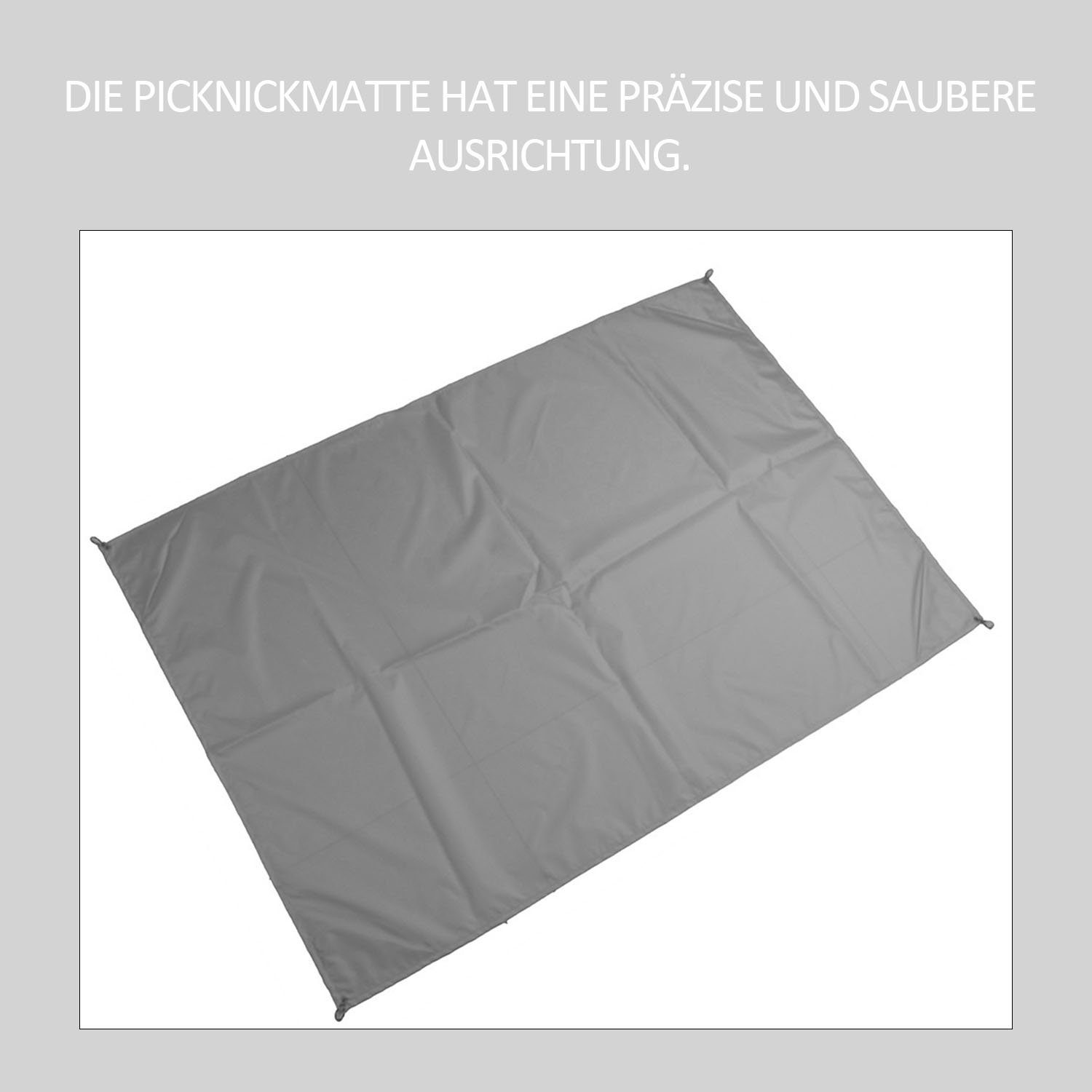Wasserabweisende Faltbare MAGICSHE Picknickdecke & verfügbar, 3-Größen Picknickdecke Hellgrau Mini