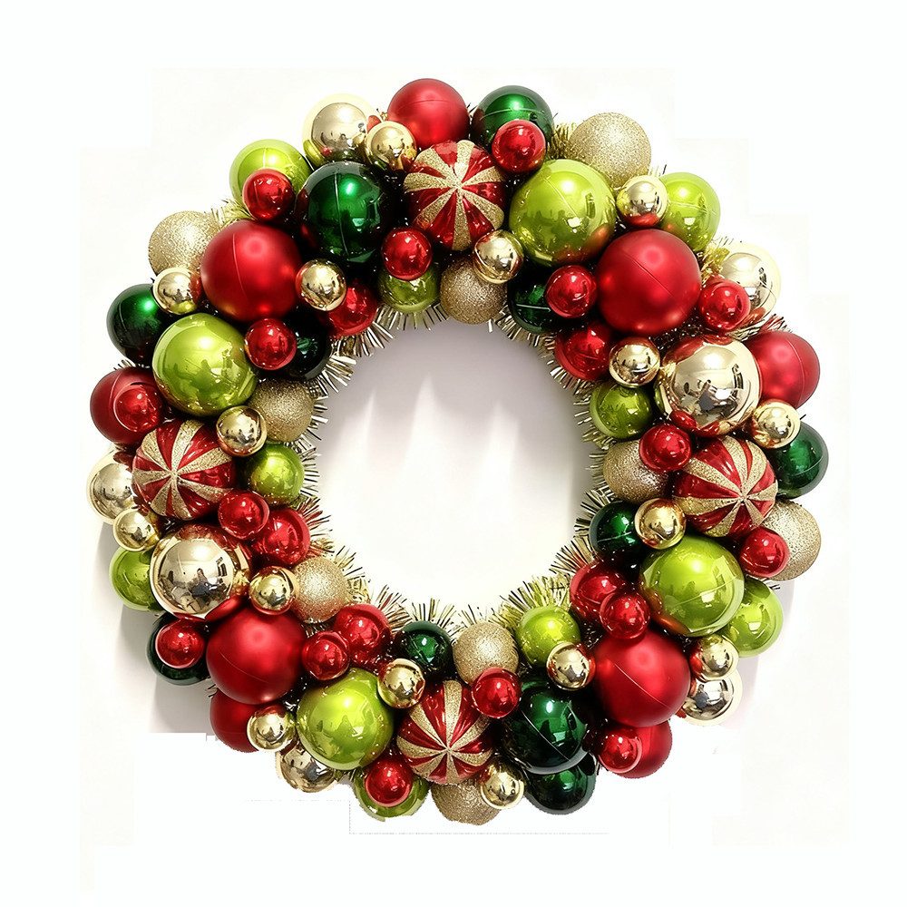 CLTYQ Dekokranz Weihnachtskranz,40 cm Weihnachtskranz Dekoration für die Haustür, perfekt für Türen, Wände, Tischdekorationen und festliche …
